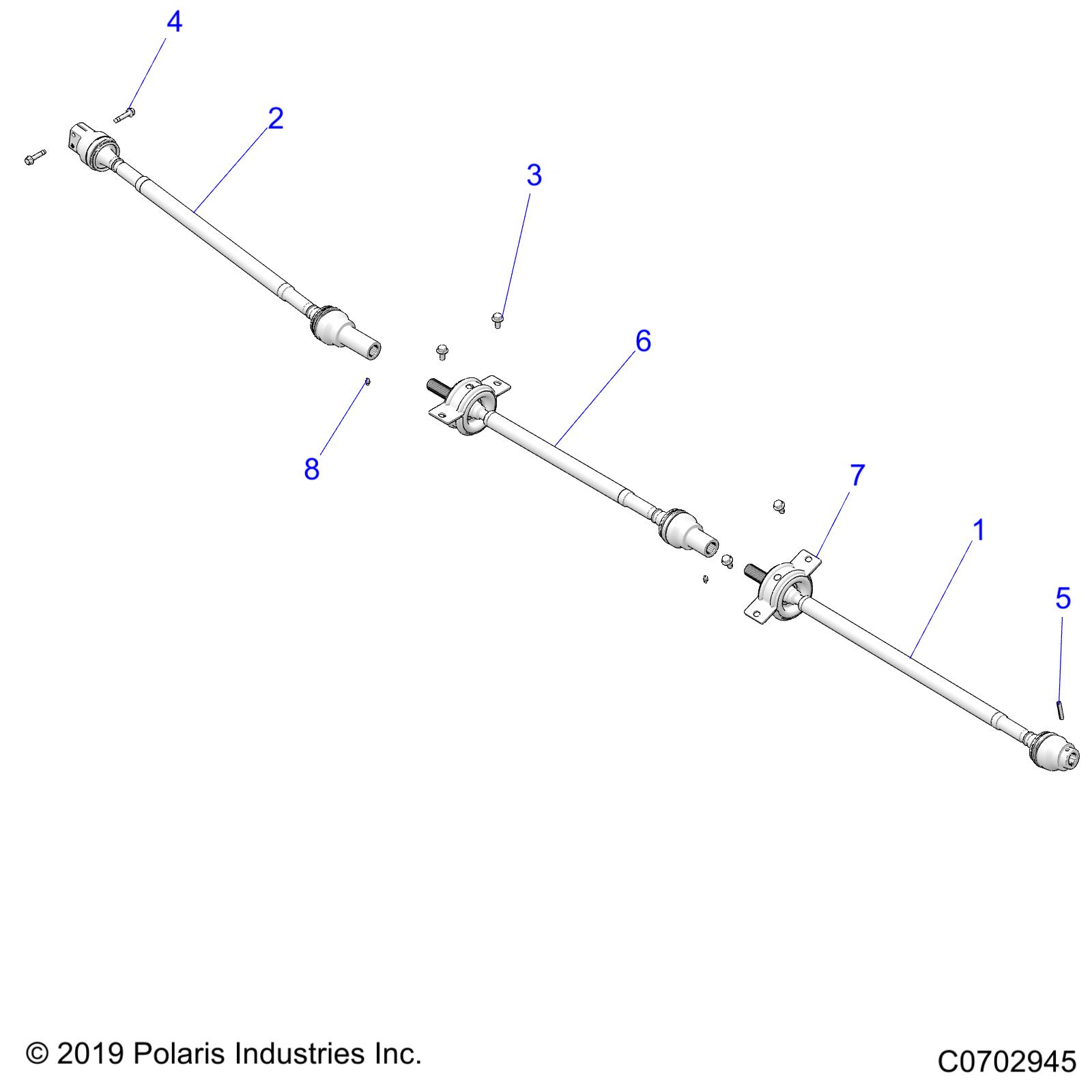 DRIVE TRAIN, FRONT PROP SHAFT - D20BEPD4B4 (C0702945)