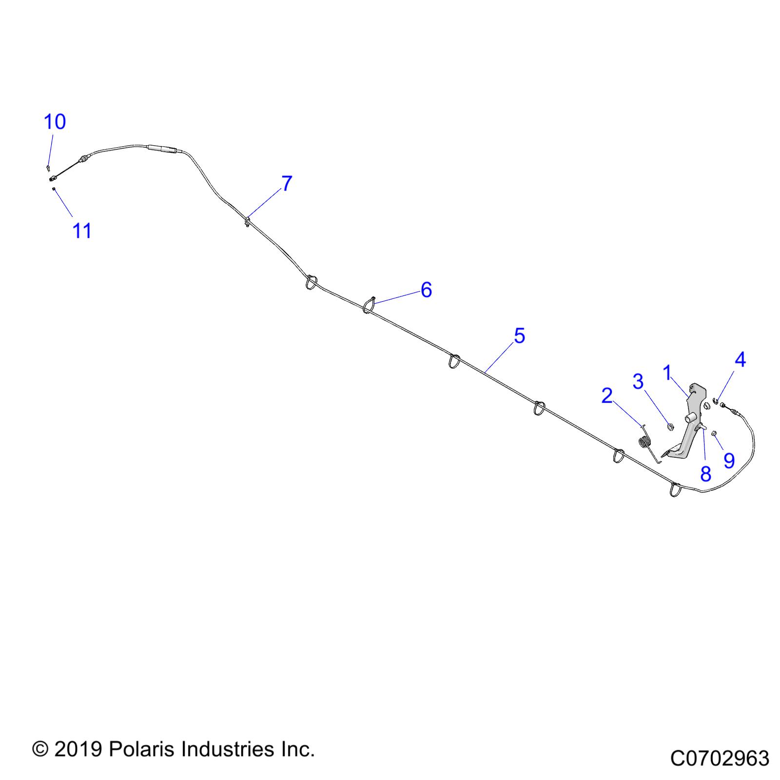 ENGINE, THROTTLE PEDAL AND CABLE - D25P4ED4D4 (C0702963)