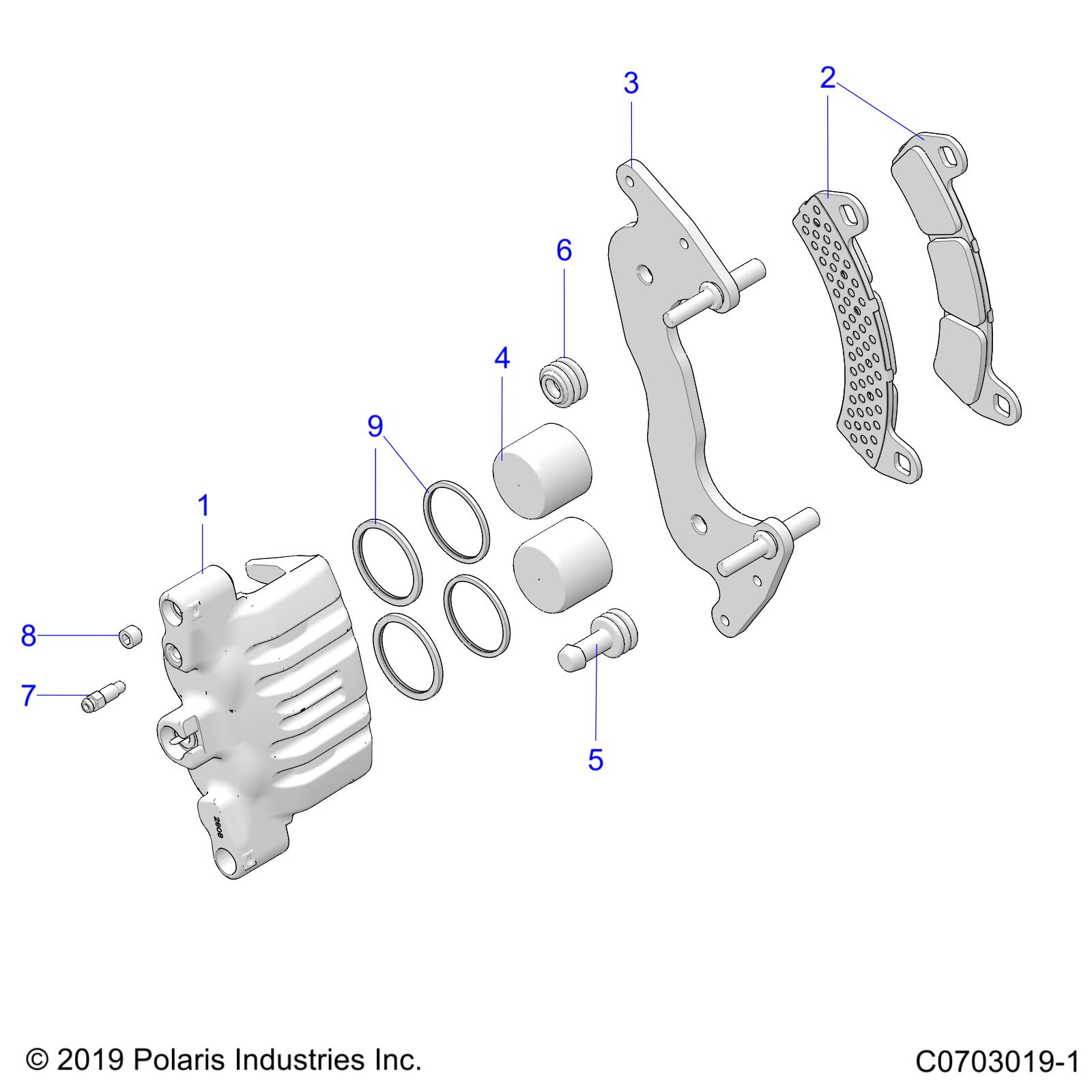 BRAKES, CALIPER, FRONT - Z21R4C92BF (C0703019-1)