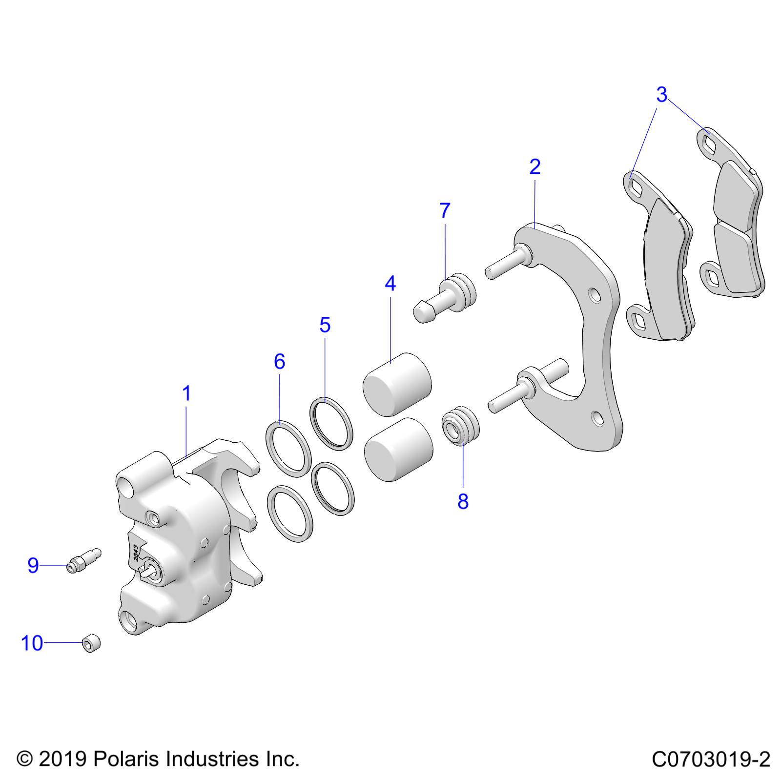 BRAKES, CALIPER, REAR - Z24R4B92AK/BK (C0703019-2)