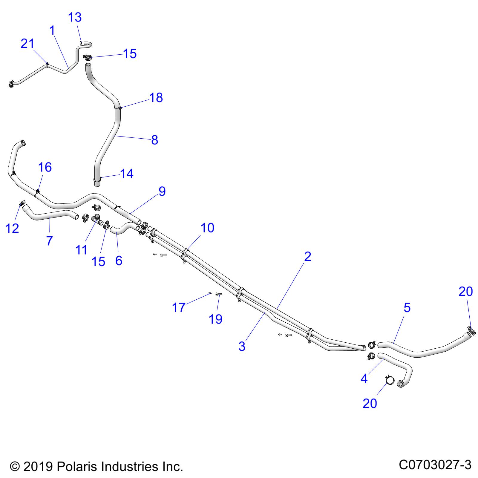 ENGINE, COOLING ROUTING, ENGINE - Z23R4B92AK/BK (C0703027-3)