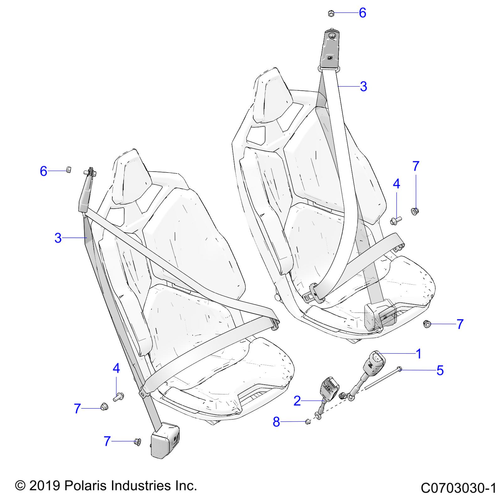 BODY, SEAT BELT MOUNTING, FRONT, STANDARD - Z20R4E92AH/BH/AT/BT (C0703030-1)