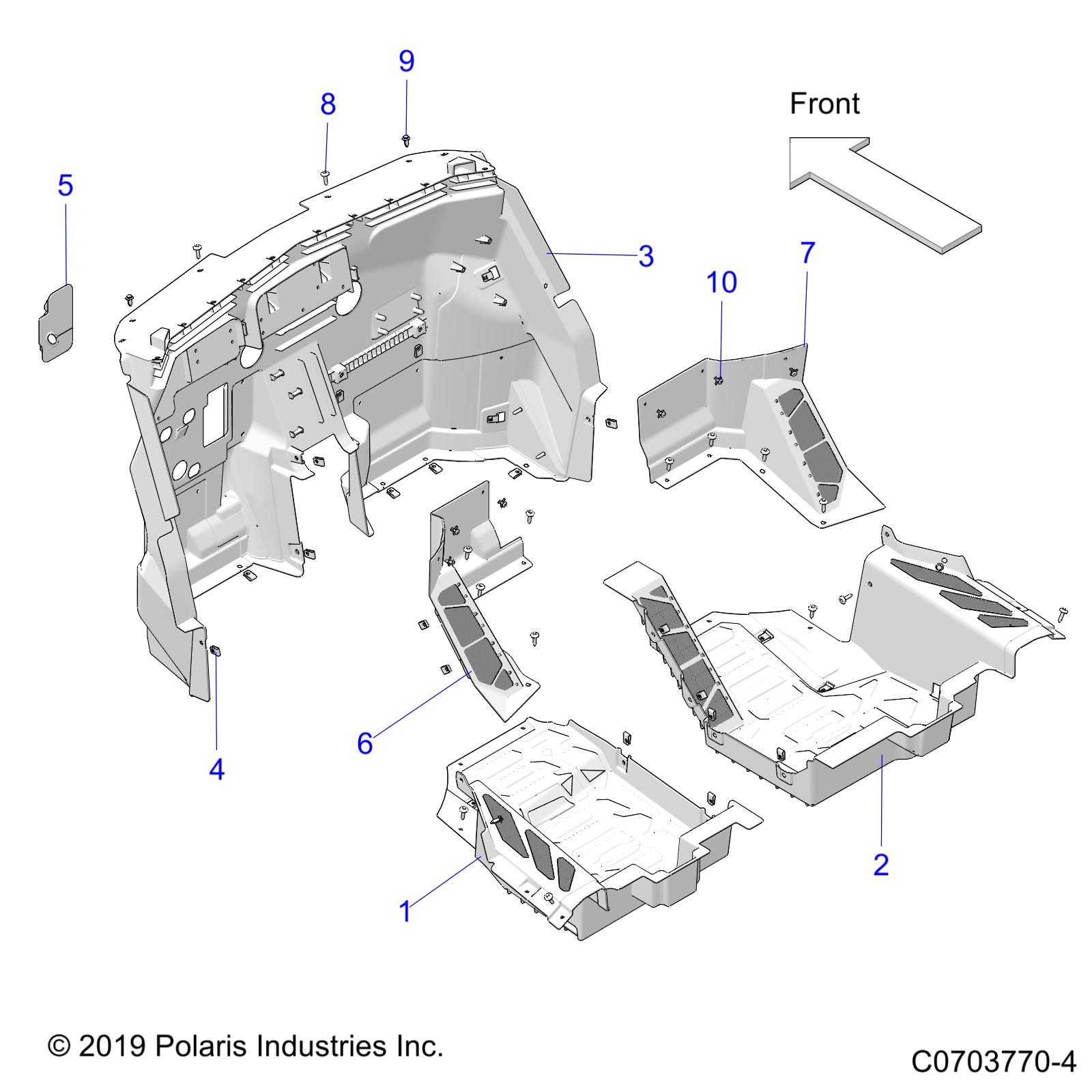 BODY, FLOOR PANELS - Z23RAD92AK/BK/AS/BS (C0703770-4)