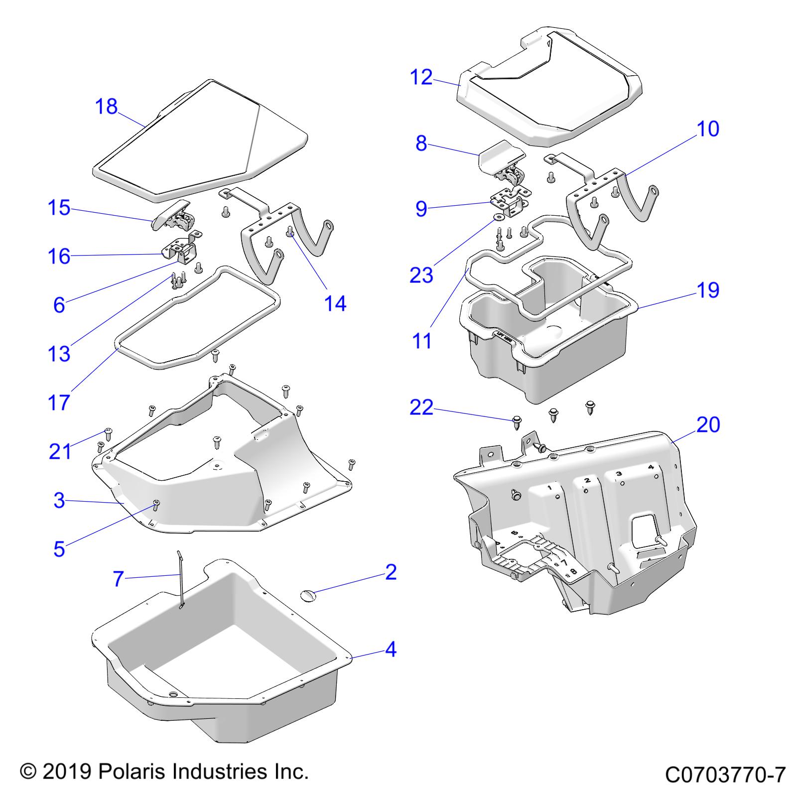 BODY, FRONT STORAGE - Z21RAE92AG/AS/BG/BS (C0703770-7)