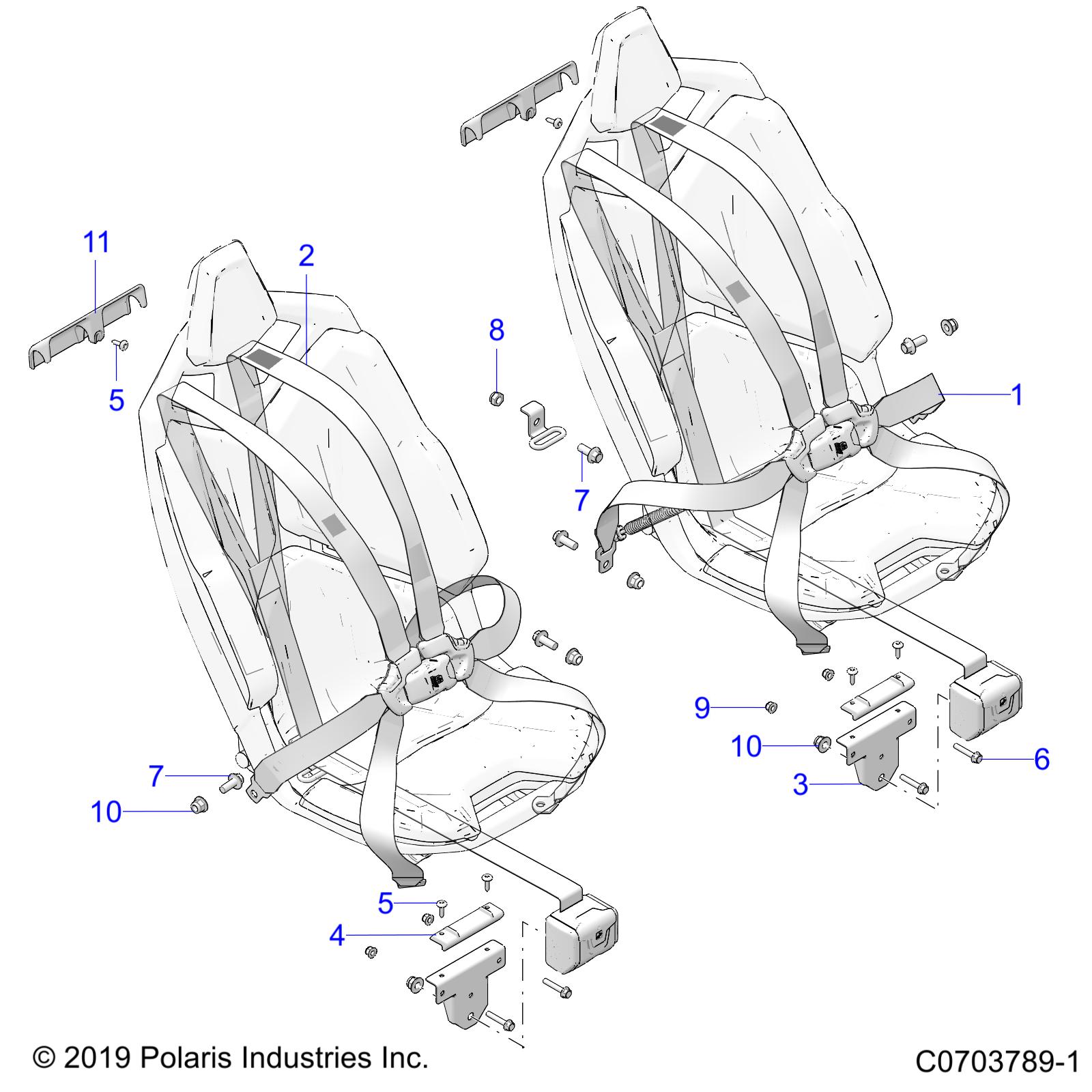 BODY, SEAT BELT MOUNTING, FRONT, PREMIUM/DELUXE - Z21R4C92AL/AX/BL/BX (C0703789-1)