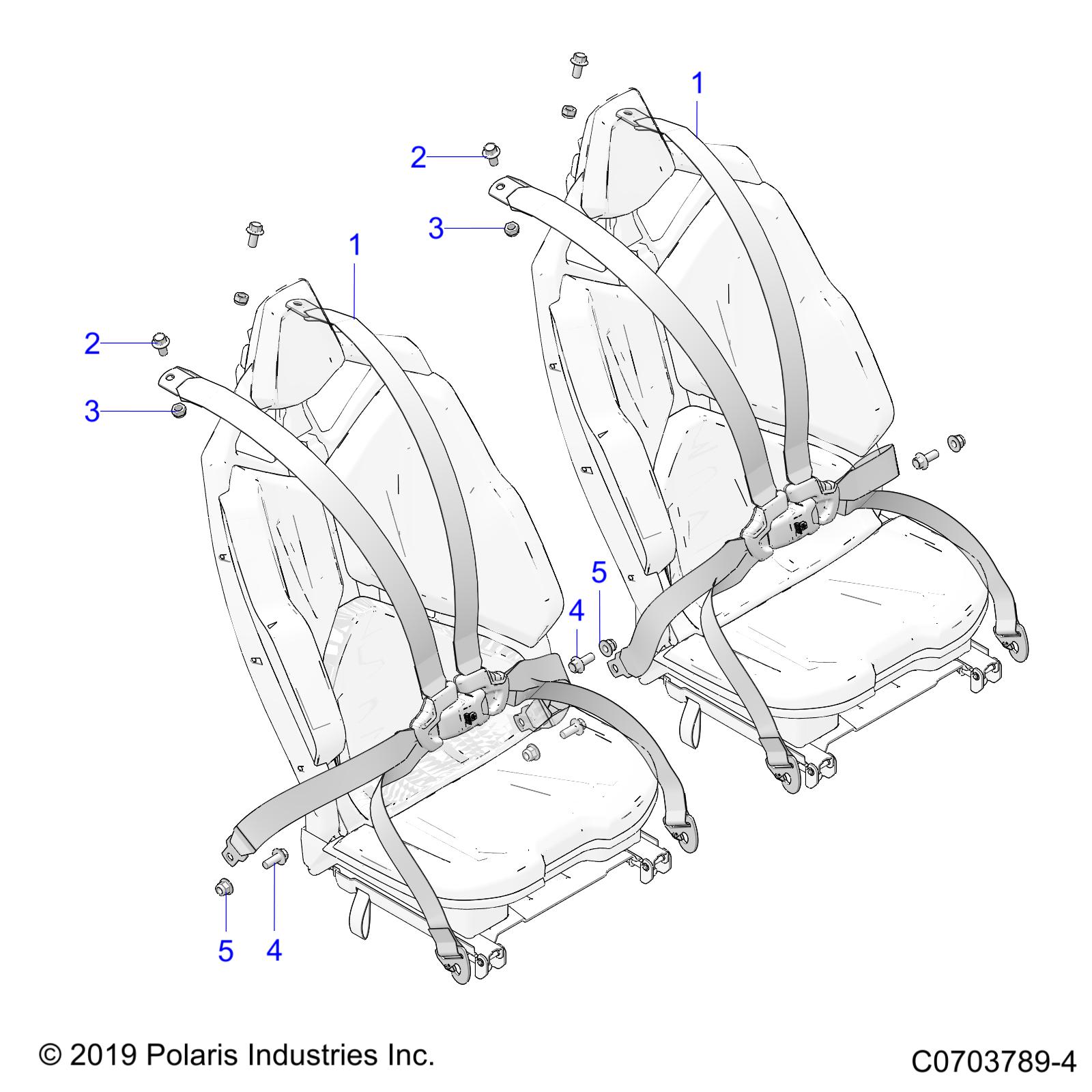 BODY, SEAT MOUNTING, REAR, 6 POINT - Z23G4C92AL/BL (C0703789-4)