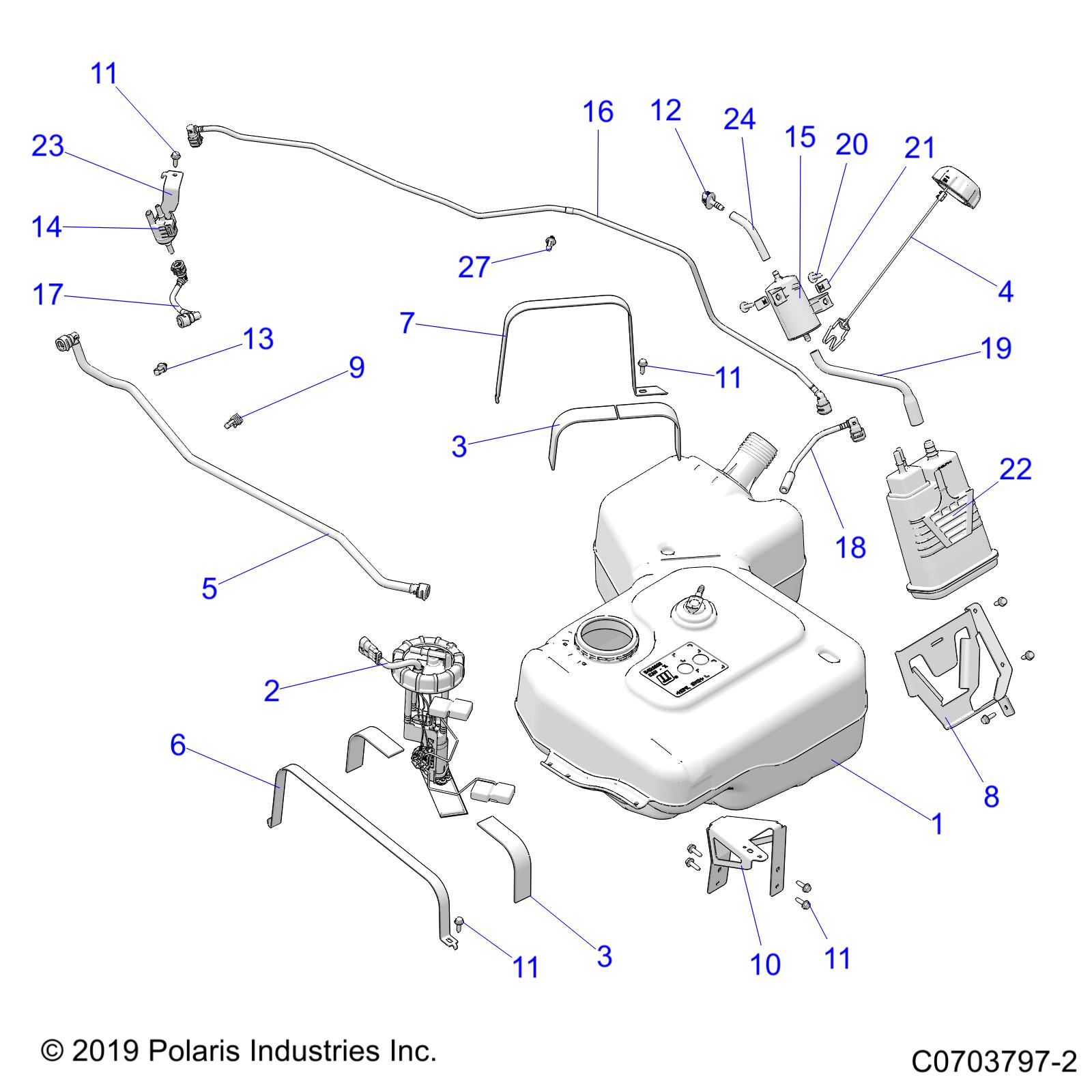 FUEL SYSTEMS, FUEL TANK EVAP - D23P2A99B4/U99B4 (C0703797-2)