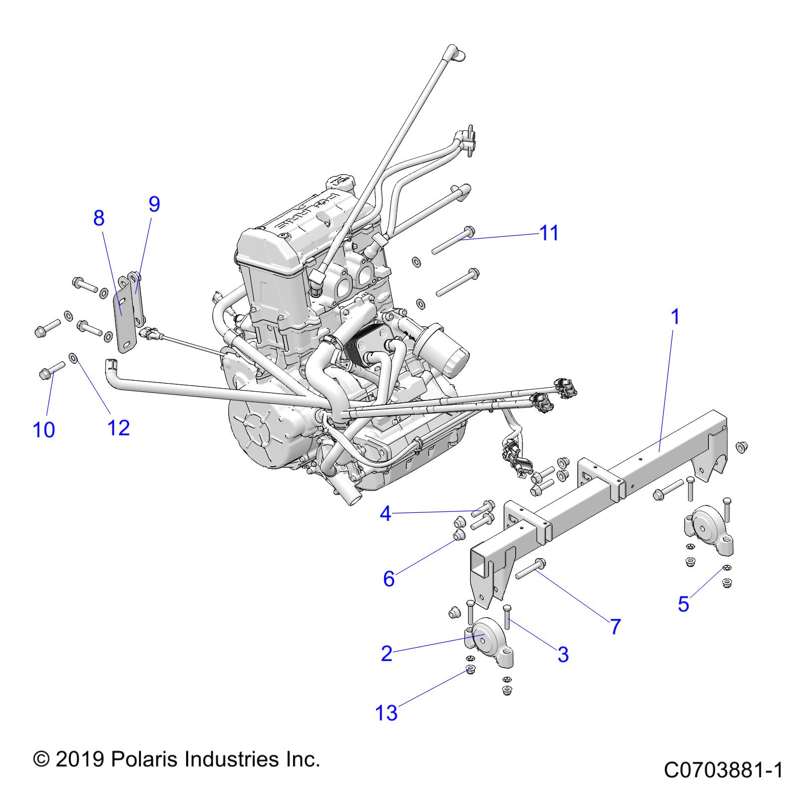 ENGINE, MOUNTING & LONG BLOCK - D24P4E99A4/B4/F99A4/V99A4/B4/Y99A4 (C0703881-1)