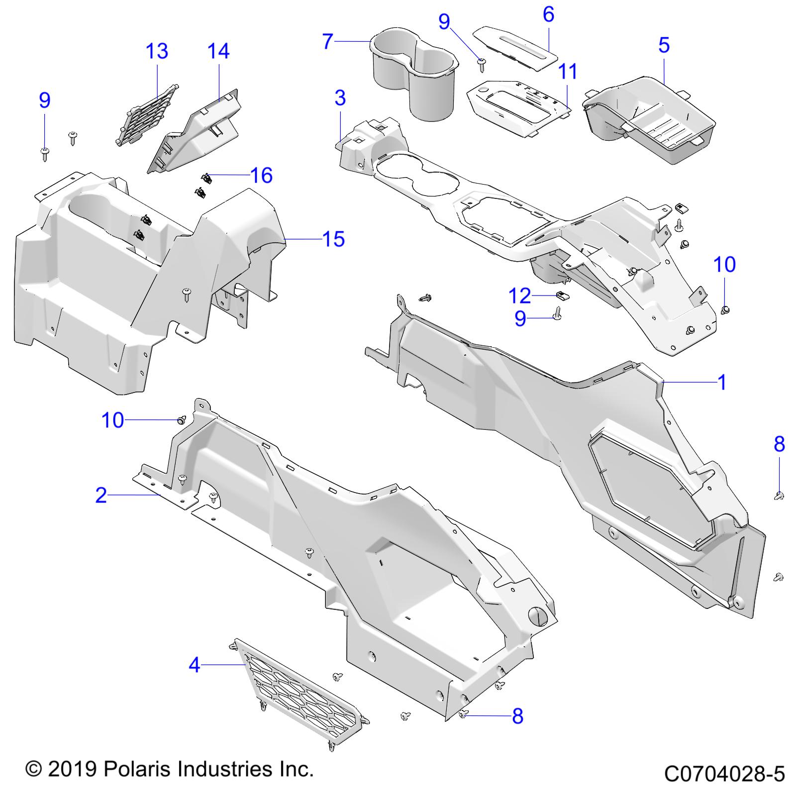 BODY, CENTER CONSOLE - Z22G4E92AJ/BJ/G4K92AP/BP/G4V92AP/BP (C0704028-5)