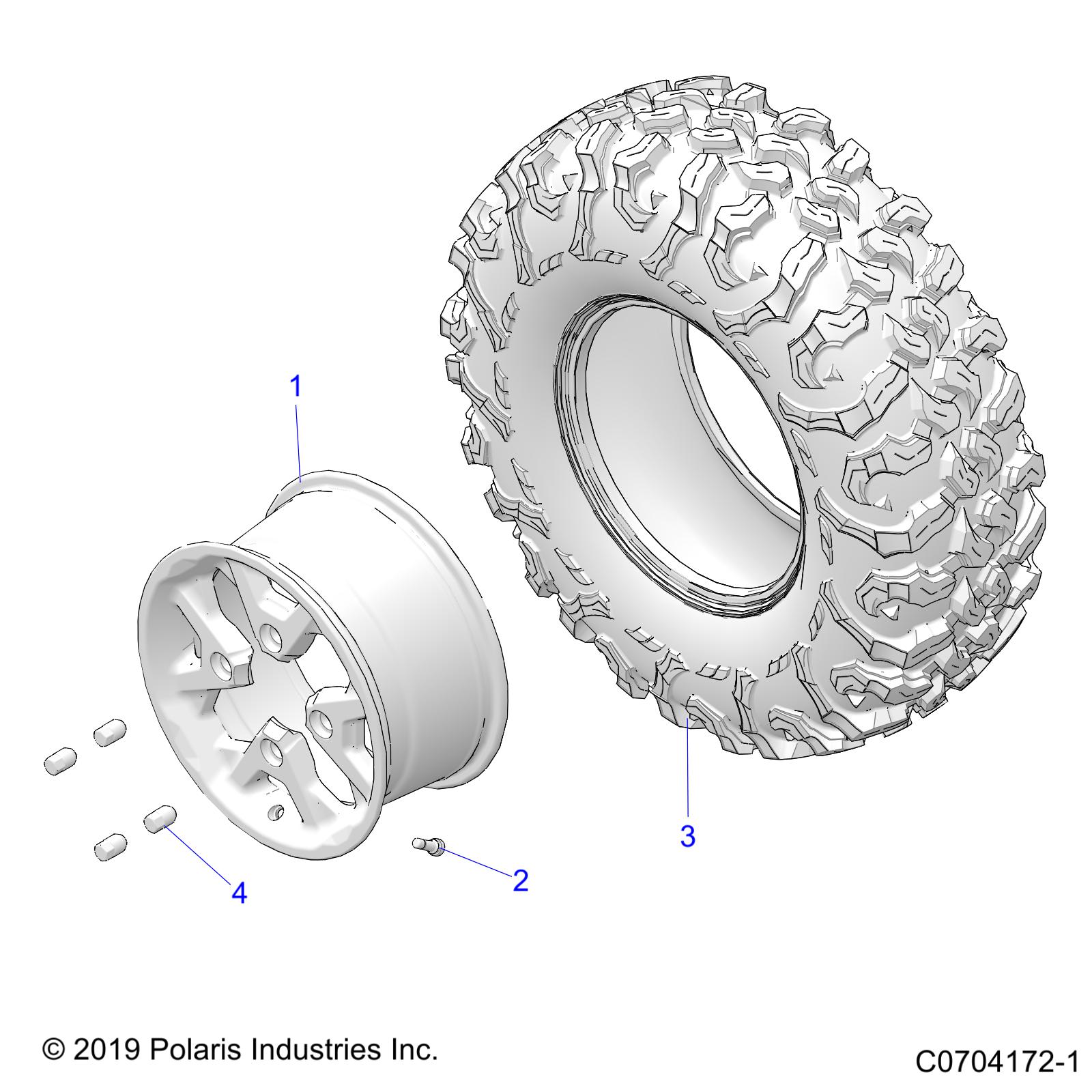 WHEELS, REAR - Z20R4B92AC/BC/AK/BK/AR/BR/C92AC/BC/AR/BR/LE/D92AC/BC/LC/AK/BK/AR/BR/E92AH/BH/AT/BT (C0704172-1)