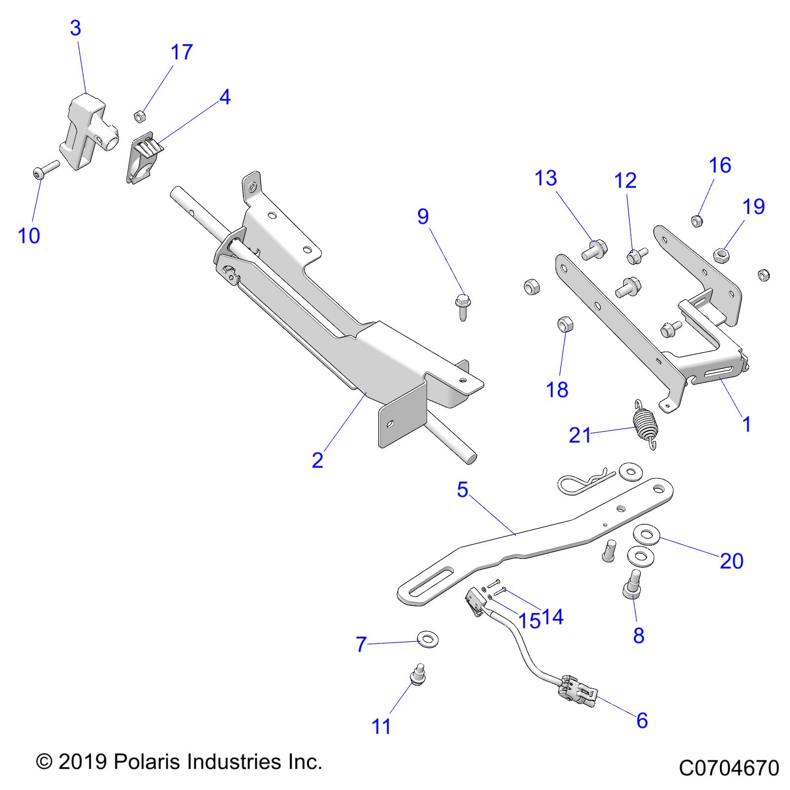 BRAKES, PARKING BRAKE, HANDLE MOUNTING - D21BEPD4B4 (C0704670)