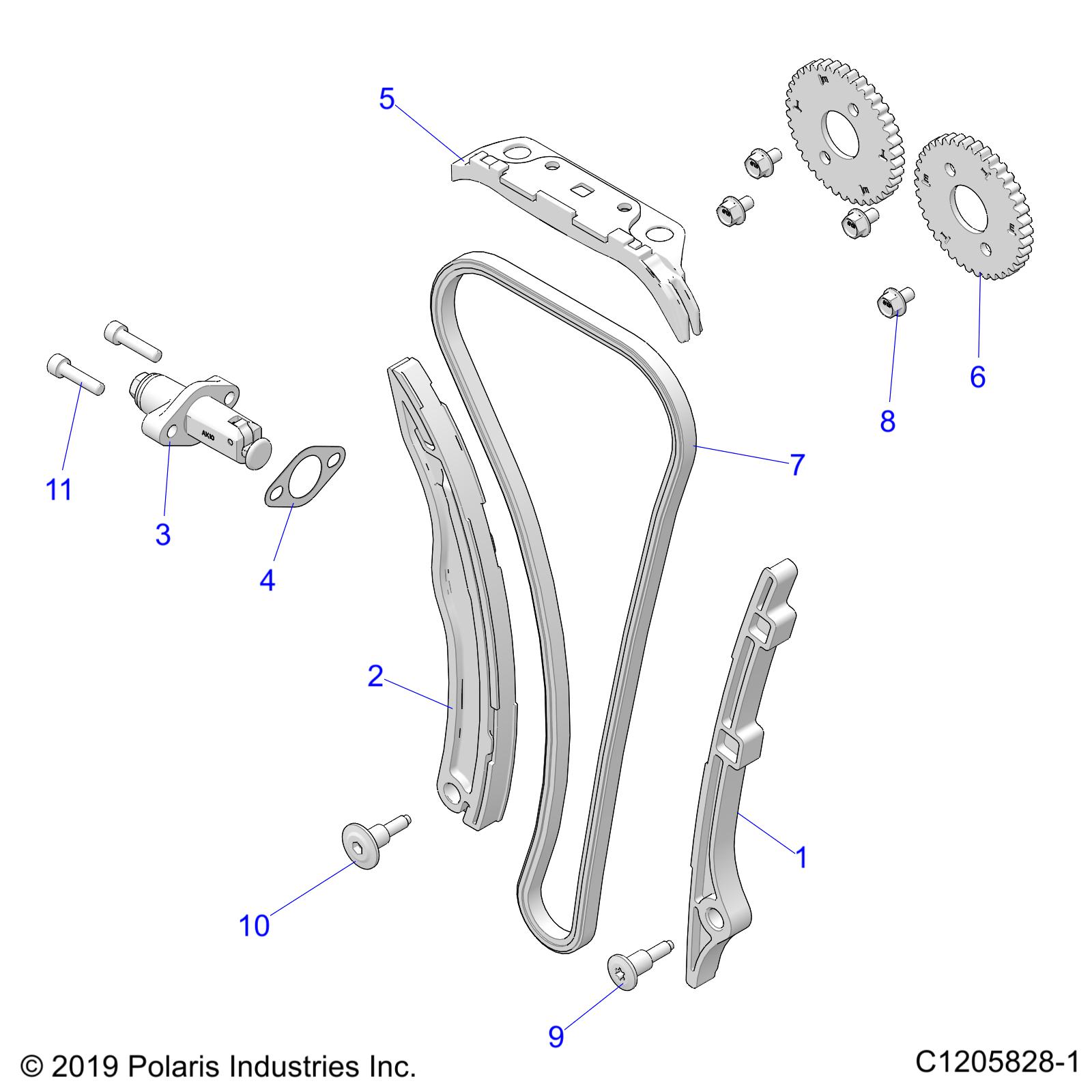 ENGINE, CAM CHAIN AND TENSIONER - Z21R4C92AL/AX/BL/BX (C1205828-1)