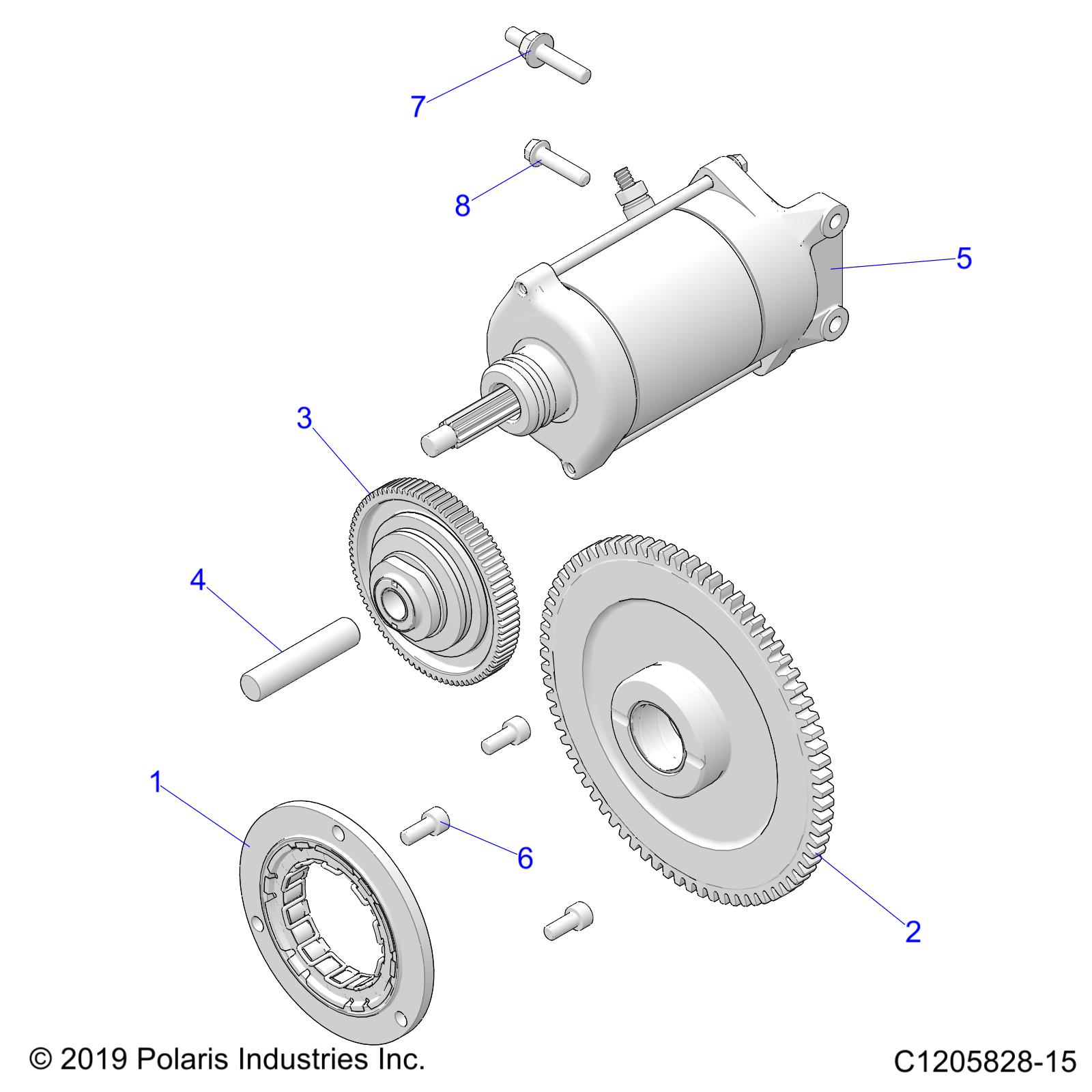 ENGINE, STARTER - Z23RAD92AK/BK/AS/BS (C1205828-15)