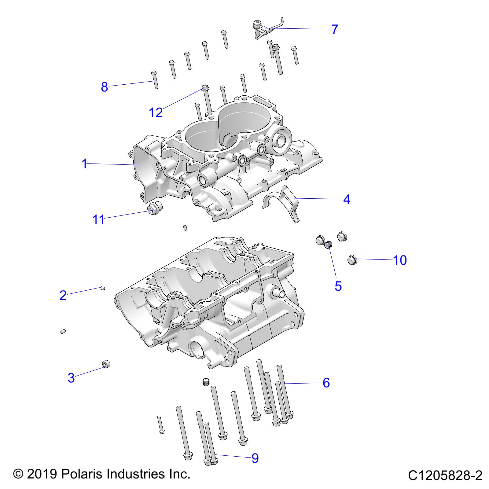 ENGINE, CRANKCASE - Z22R4D92AB/AK (C1205828-2)