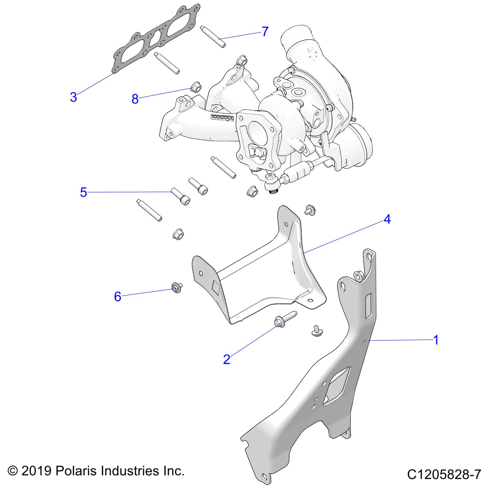 ENGINE, TURBO CHARGER MOUNTING - Z23RAD92AK/BK/AS/BS (C1205828-8)