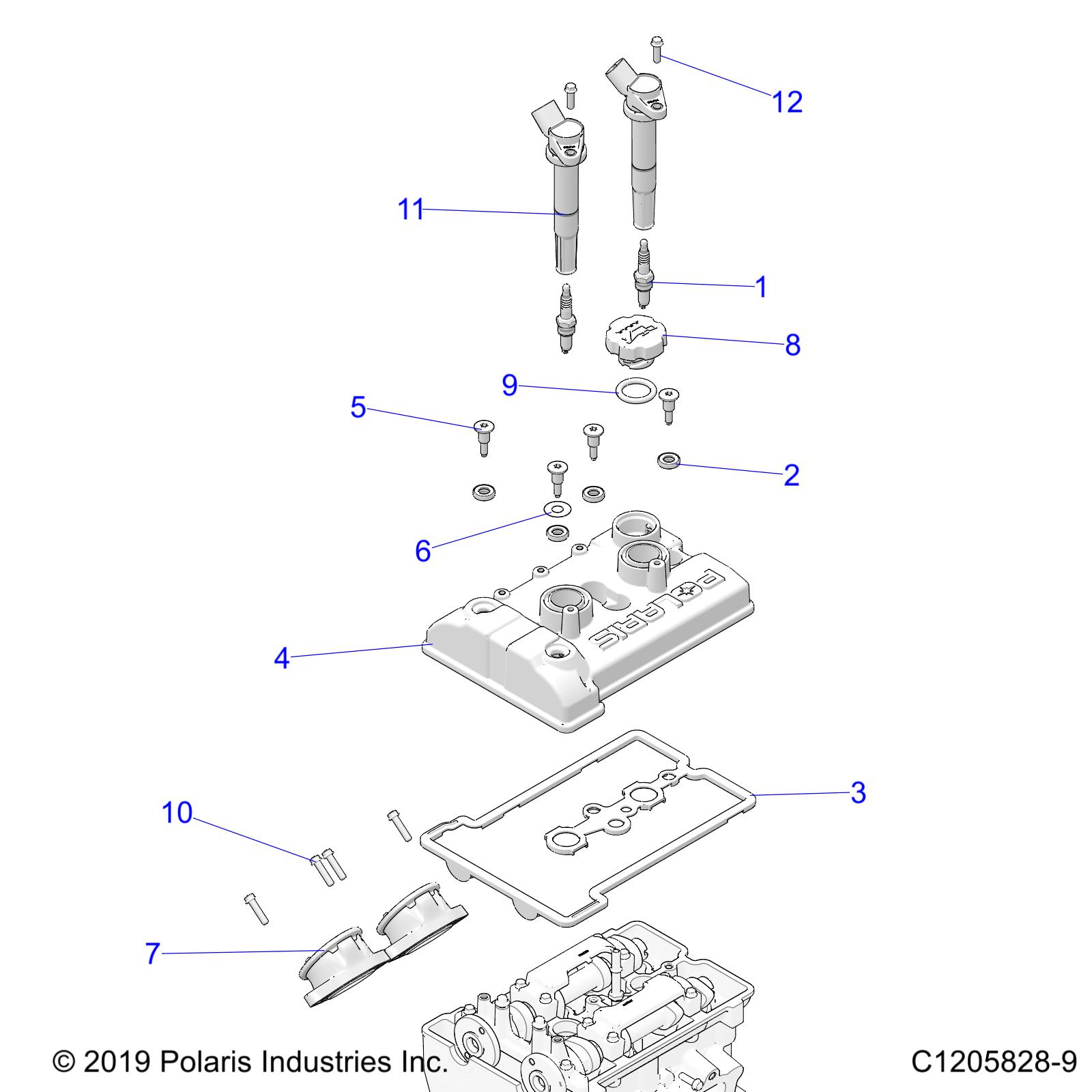 ENGINE, THROTTLE BODY AND VALVE COVER - Z21RAE92BD/BJ (C1205828-9)