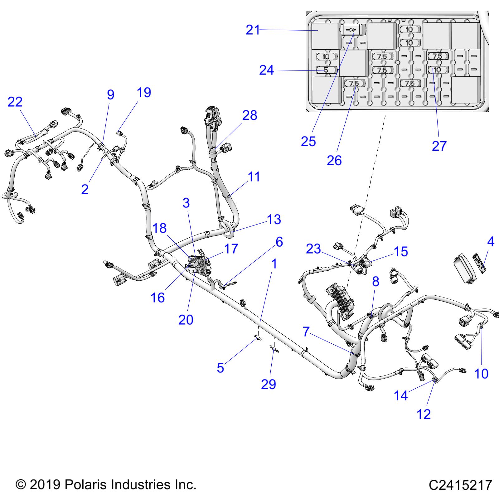 ELECTRICAL, WIRE HARNESS, CHASSIS - Z20RAB92AC/BC/AK/BK/AR/BR/C92AC/BC/AR/BR/E92AH/BH/AT/BT (C2415217)