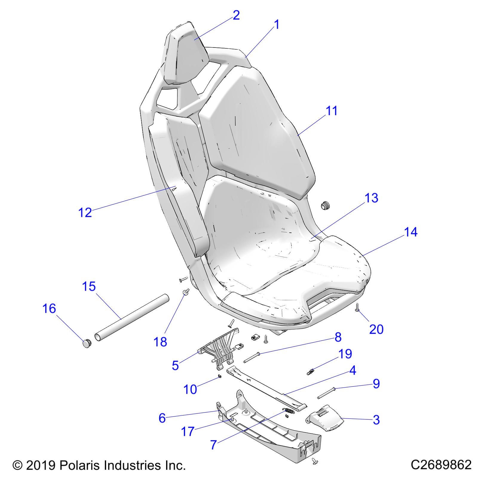 BODY, SEAT ASM., FRONT- Z21R4E92BD/BJ (C2689862)