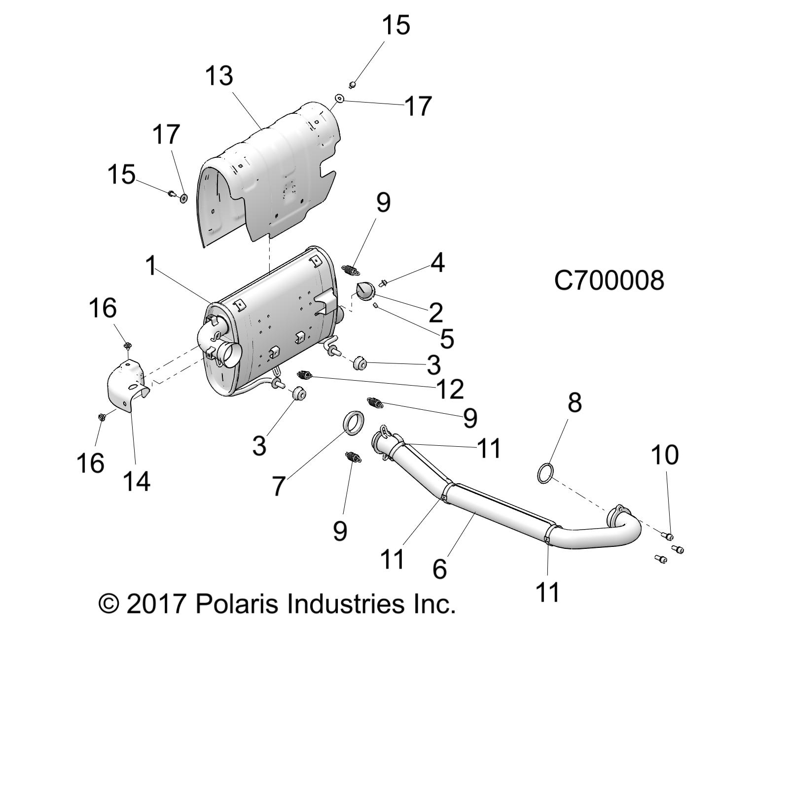 ENGINE, EXHAUST SYSTEM - Z18VHA57B2 (C700008)