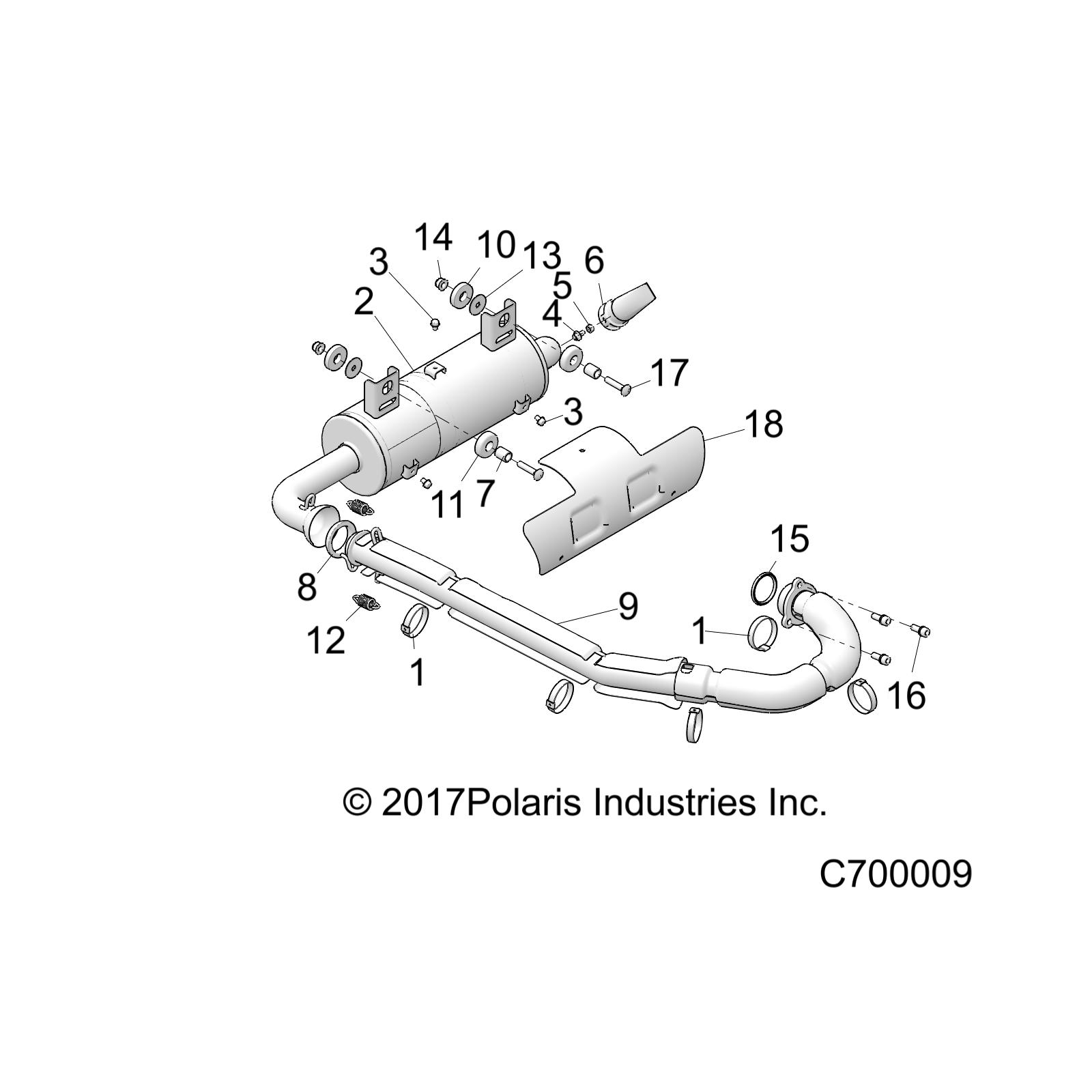 ENGINE, EXHAUST SYSTEM - R19RDA57A1/B1 (C700009)