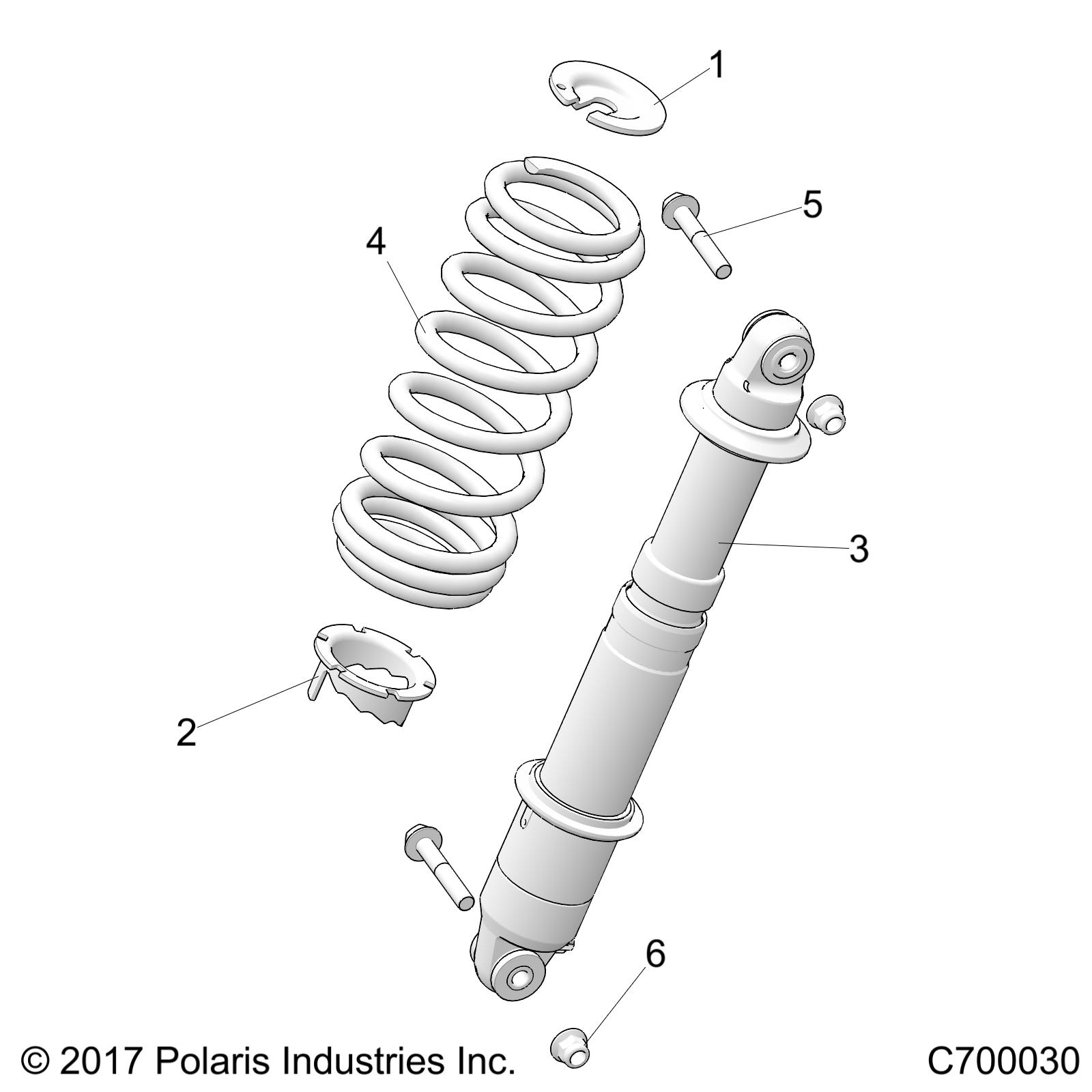 SUSPENSION, REAR SHOCK MOUNTING - R22RRJ99A9/B9 (C700030)