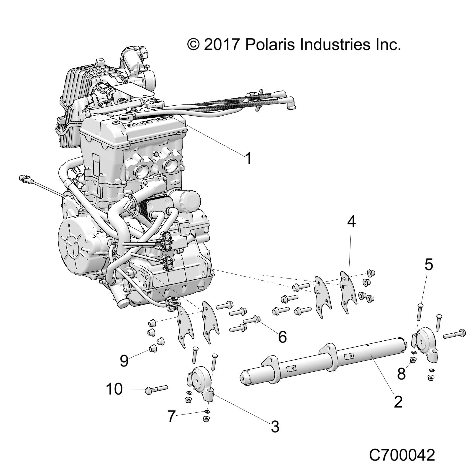 ENGINE, MOUNTING & LONG BLOCK - R19RSE99N1 (C700042)