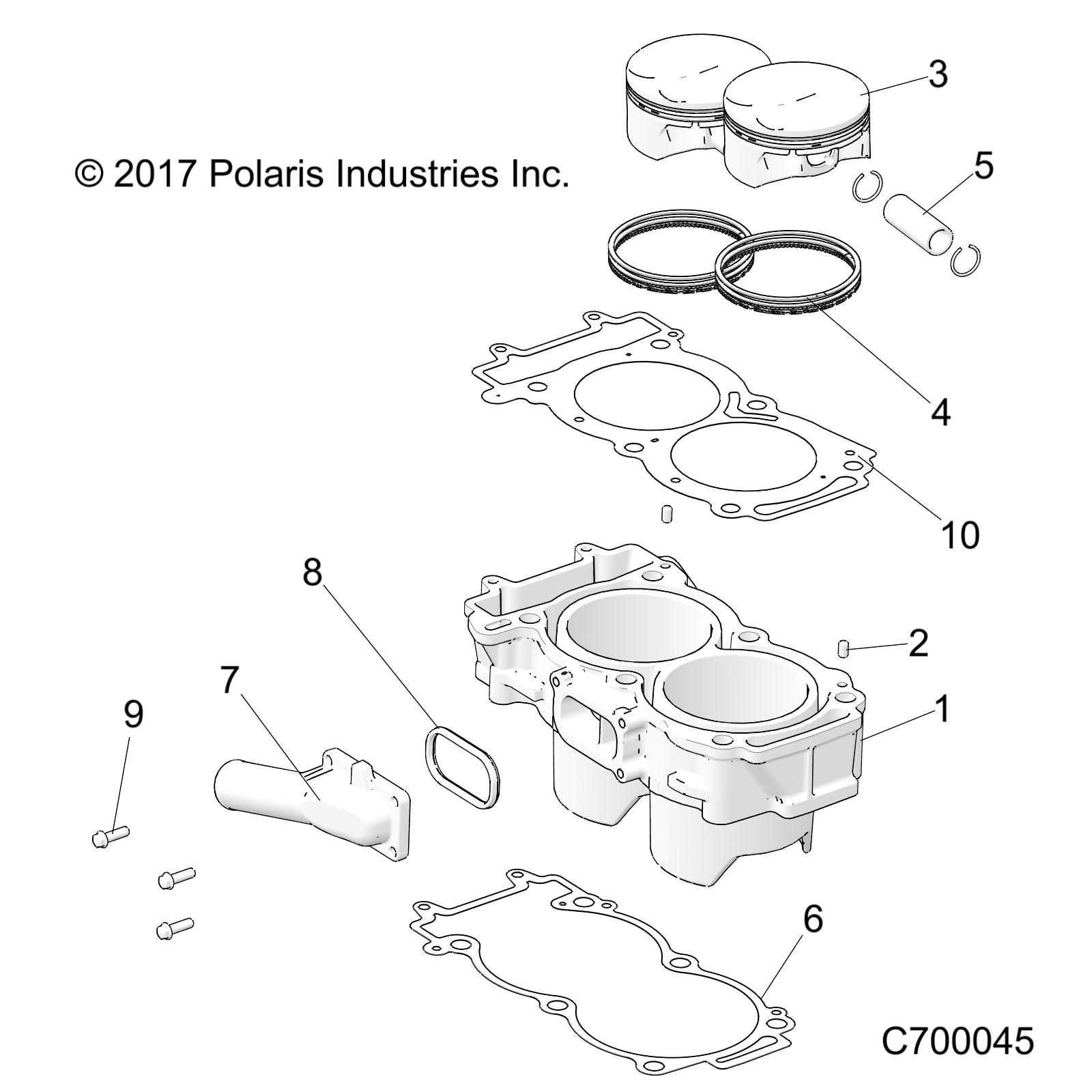 ENGINE, CYLINDER AND PISTON - R19RRE99F1/FC/SC1/SCC/SFC/F1/SJ1/PCC/PFC (C700045)