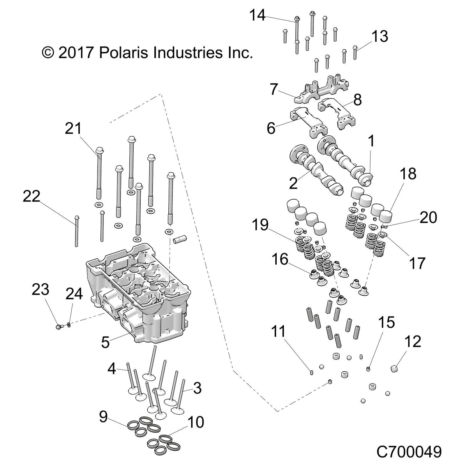 ENGINE, CYLINDER HEAD AND VALVES - R19RRW99A9/AD/AJ/AP/B9/BD/BJ/BP (C700049)