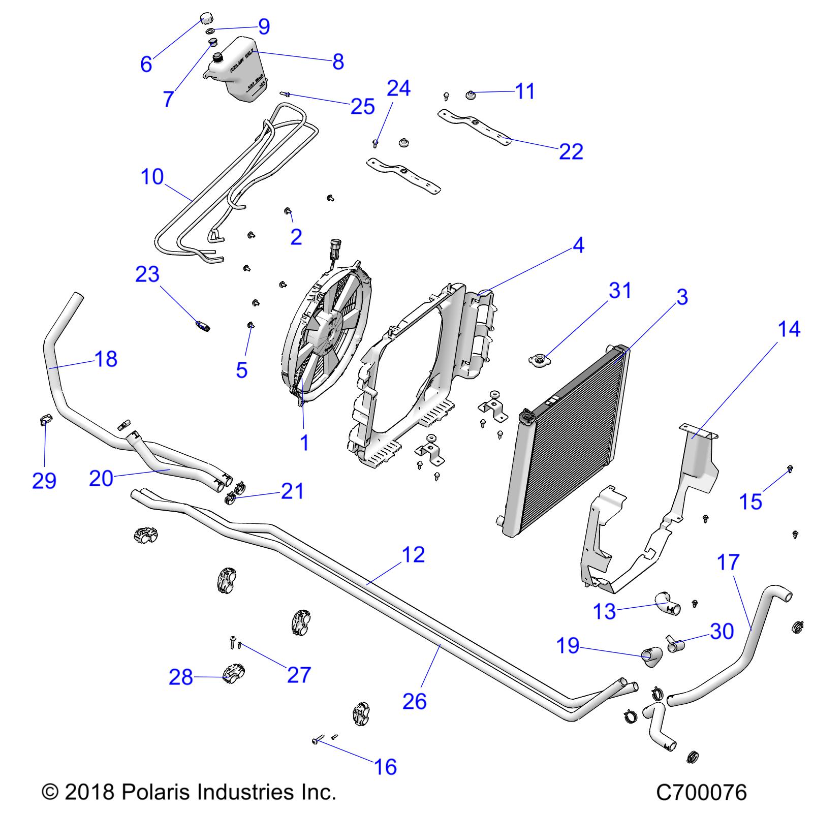 ENGINE, COOLING SYSTEM - R22RRY99A9/AC/AM/AS/B9/BC/BM/BS/1A9/AC/AM/AS/B9/BC/BM/BS (C700076)