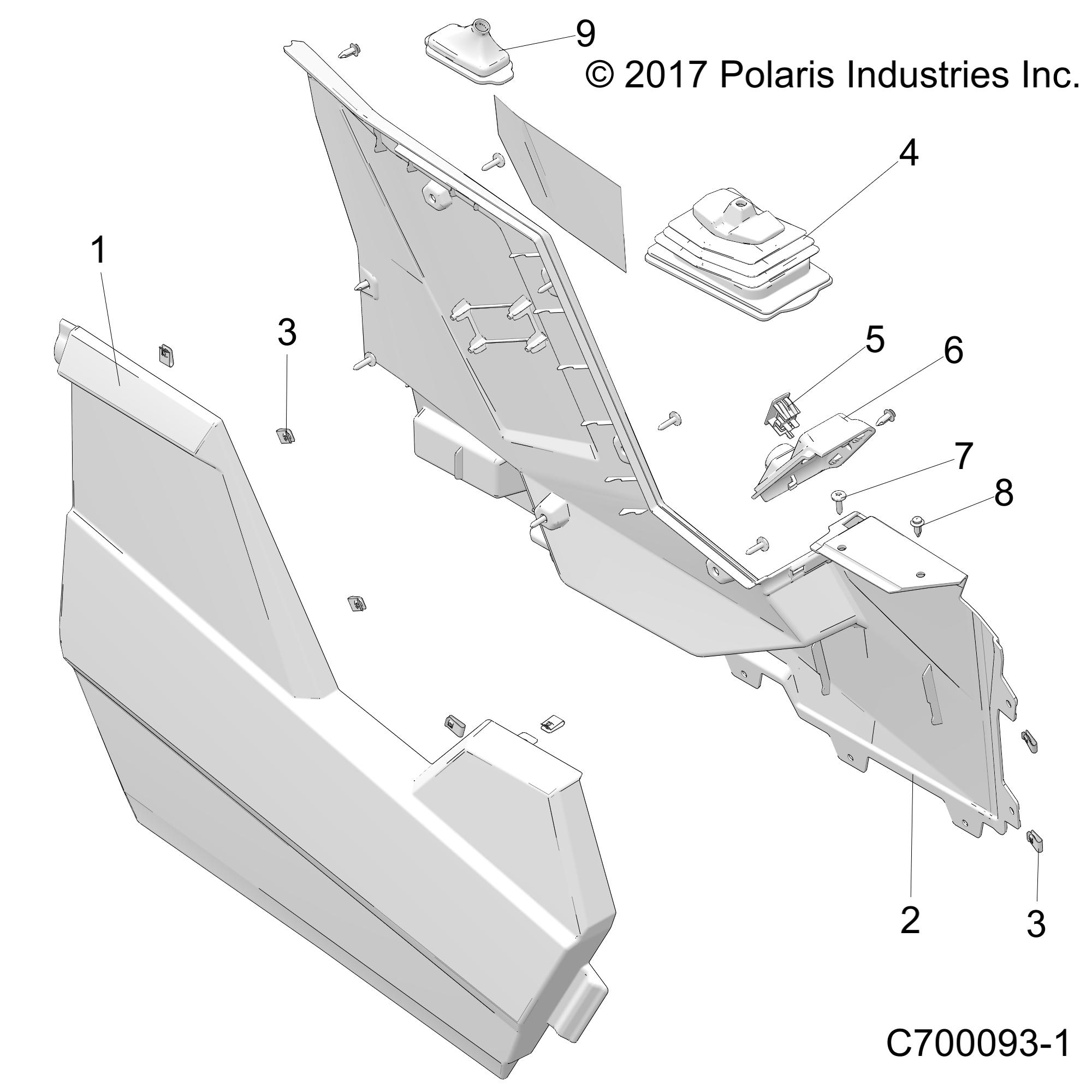 BODY, CONSOLE - Z20S1E99AG/AK/BG/BK (C700093-1)