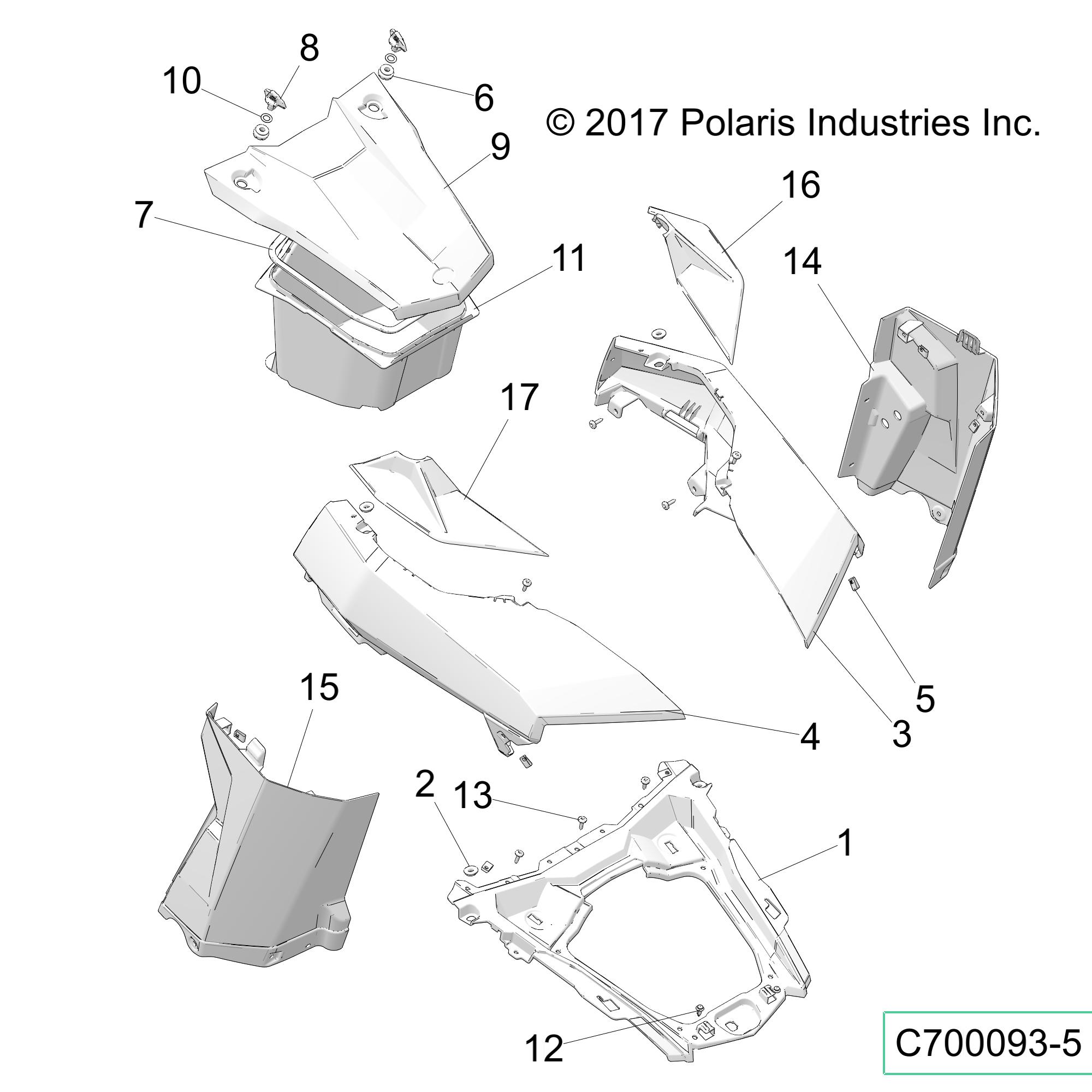 BODY, HOOD AND LINER - Z22S1E99AL/BL (C700093-5)