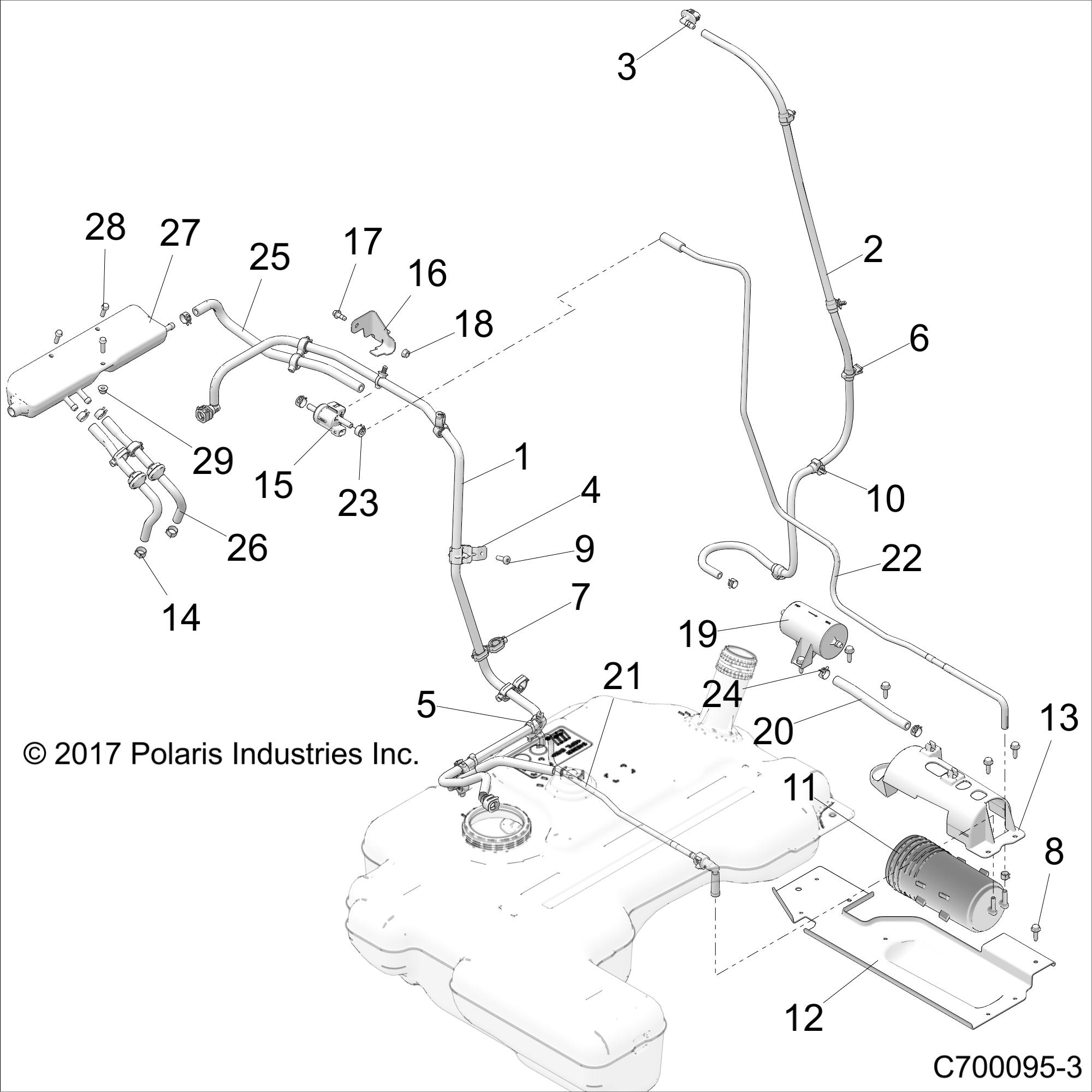 BODY, FUEL LINE EVAP - Z21S1E99BR (C700095-3)