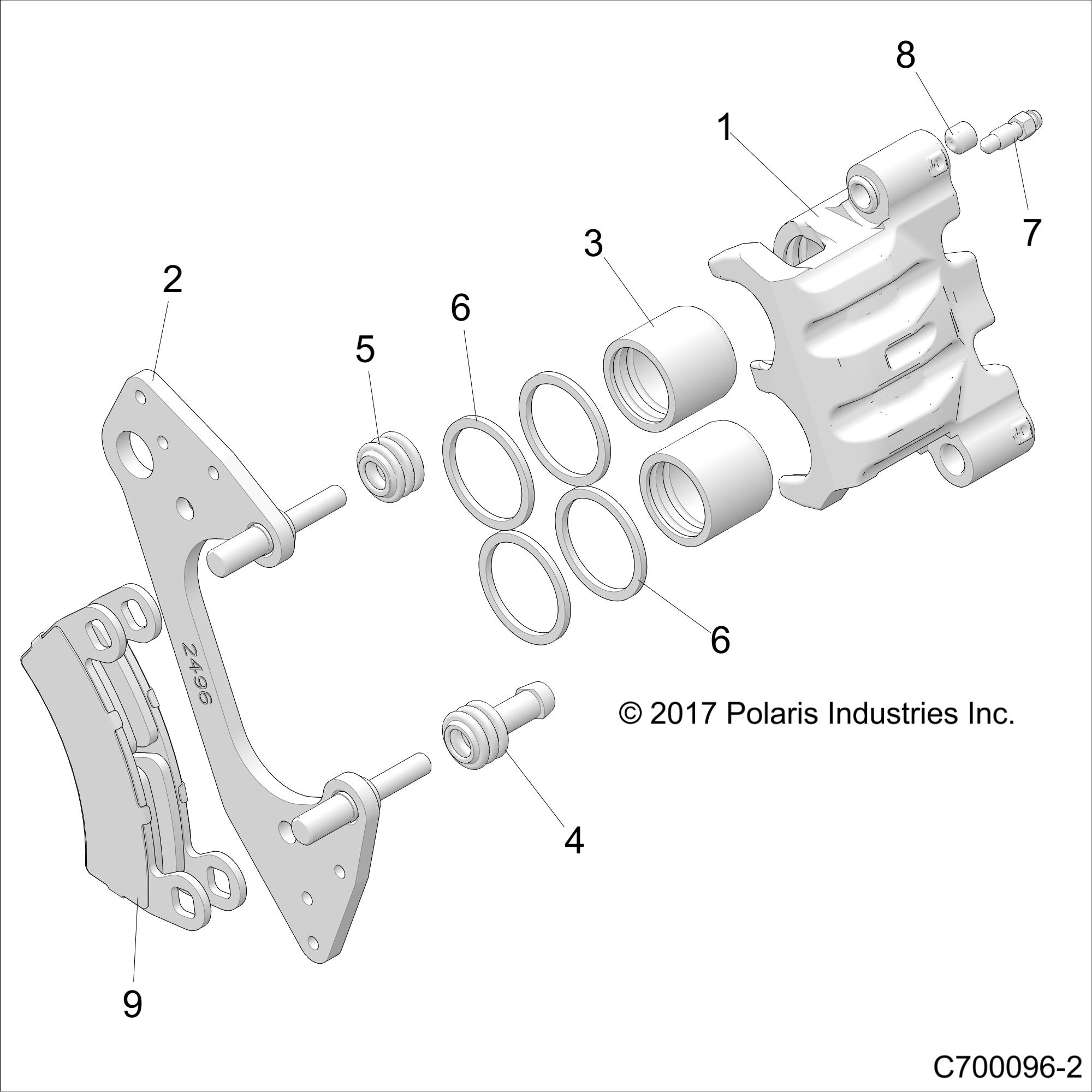 BRAKES, FRONT CALIPER - Z23NAK99A/99B (C700096-2)