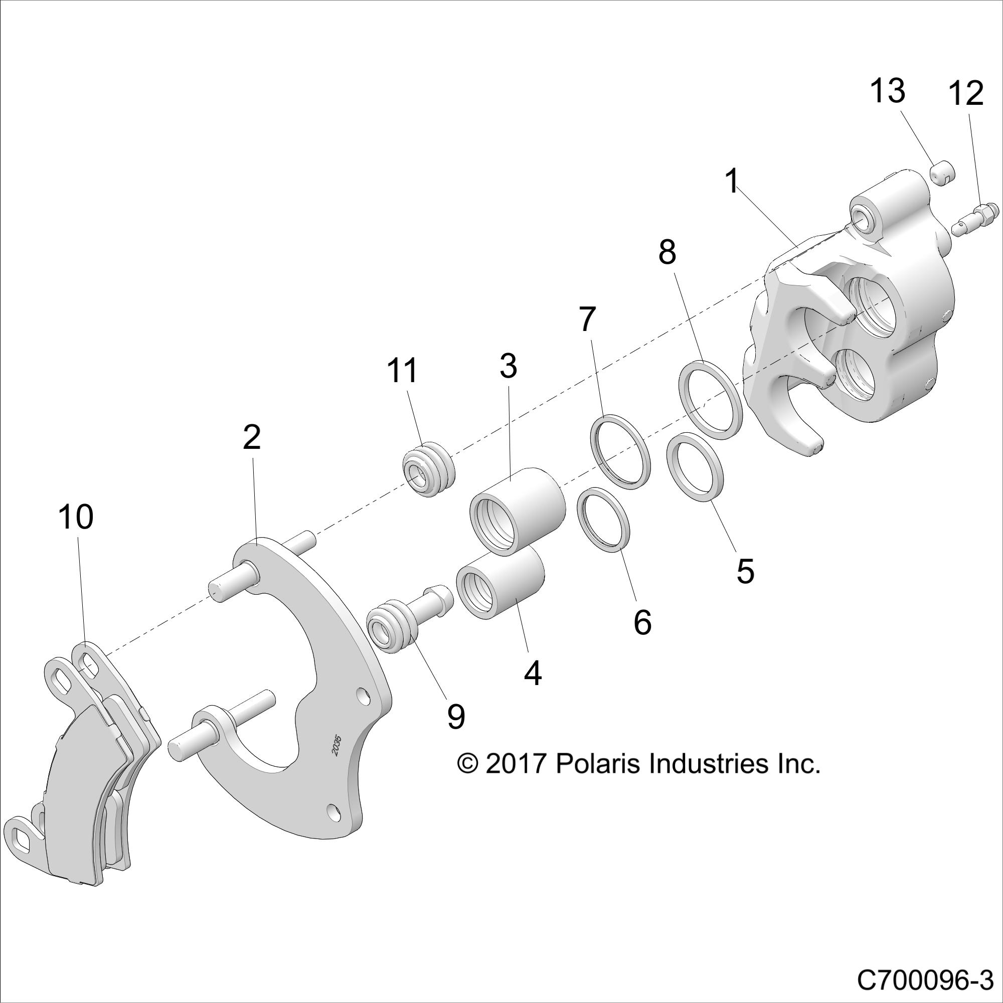 BRAKES, CALIPER REAR - Z21S1E99AR/BR (C700096-3)