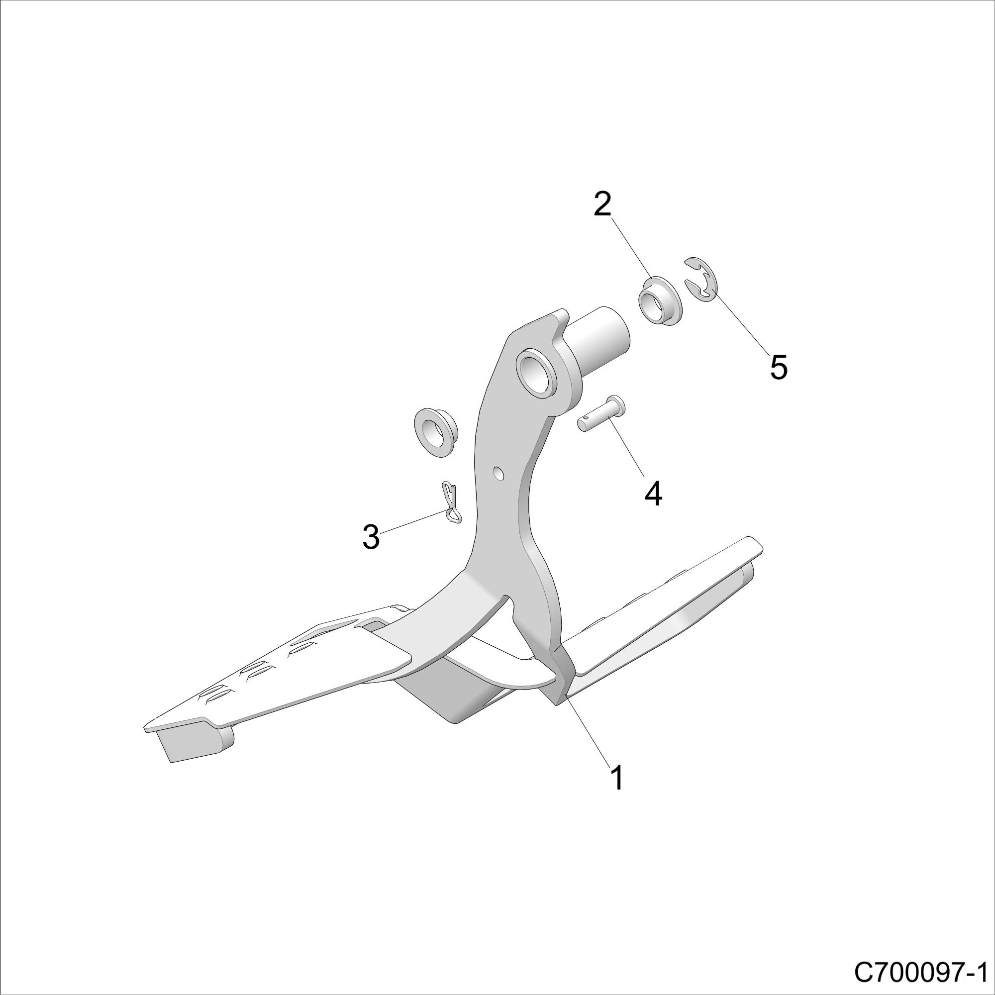 BRAKES, PEDAL - Z19VGE99AK/AW/BK/BW (C700097-1)