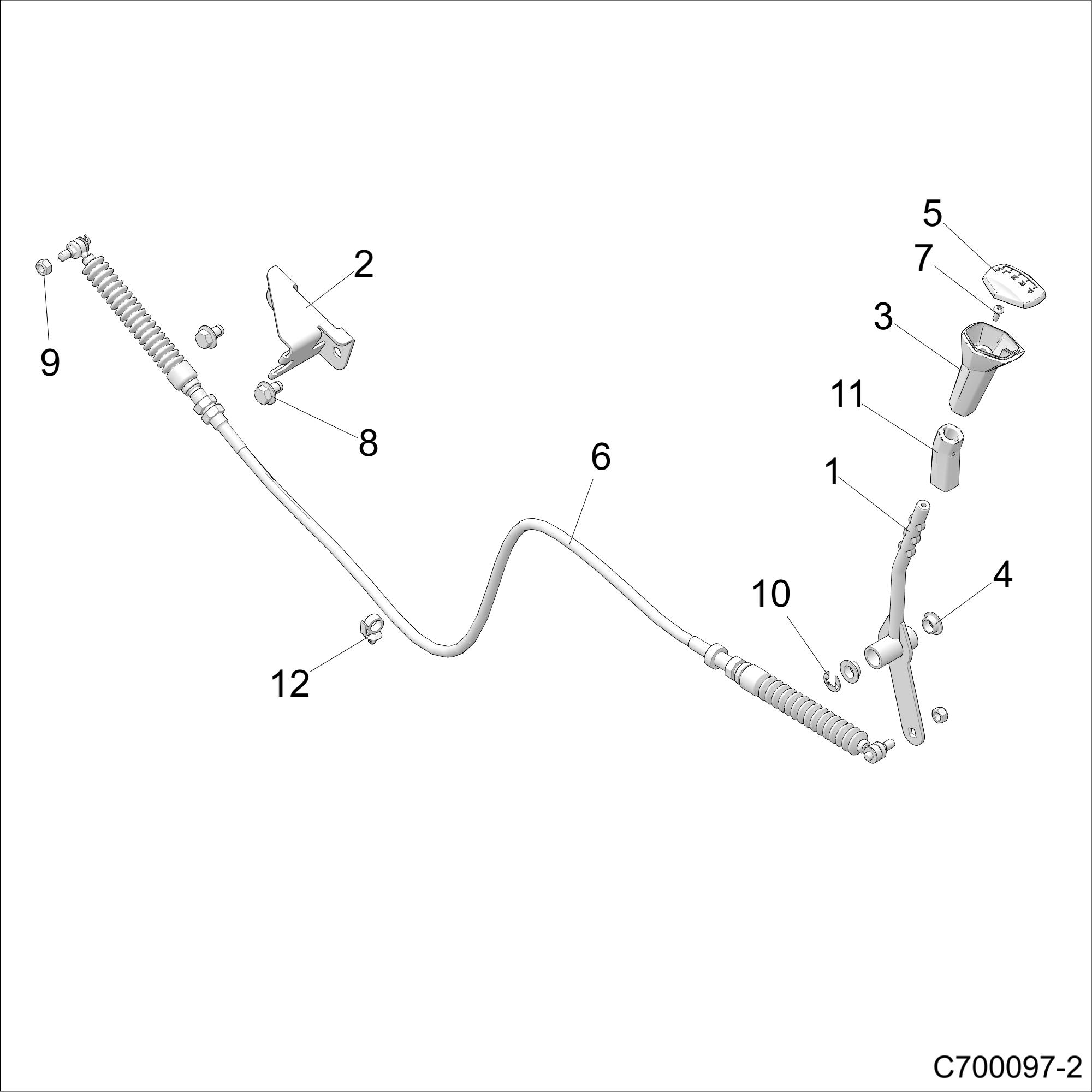 DRIVE TRAIN, GEAR SELECTOR - Z20S1E99NG (C700097-2)