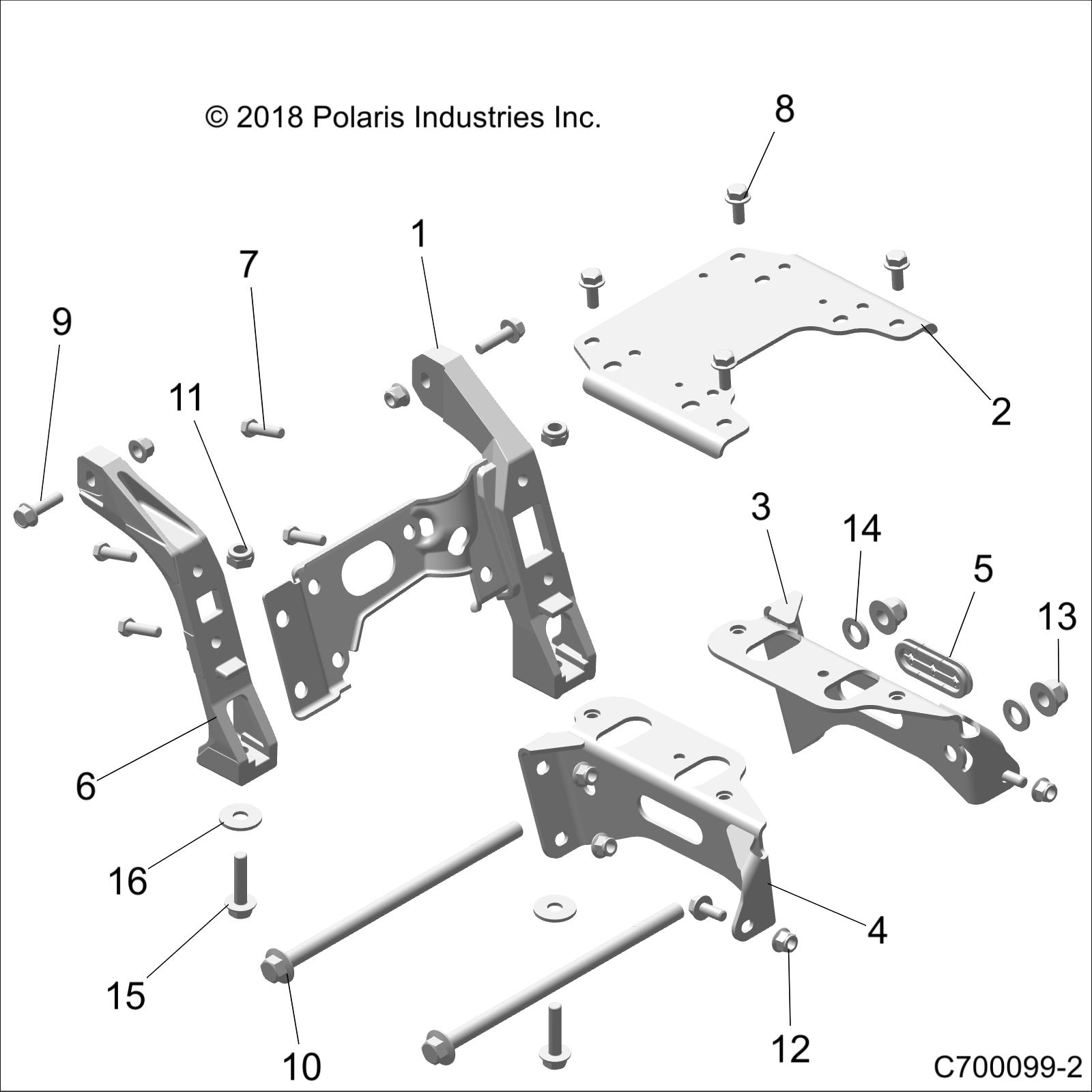 CHASSIS, MOUNTING, FRONT GEARCASE - Z21S1E99AR/BR (C700099-2)