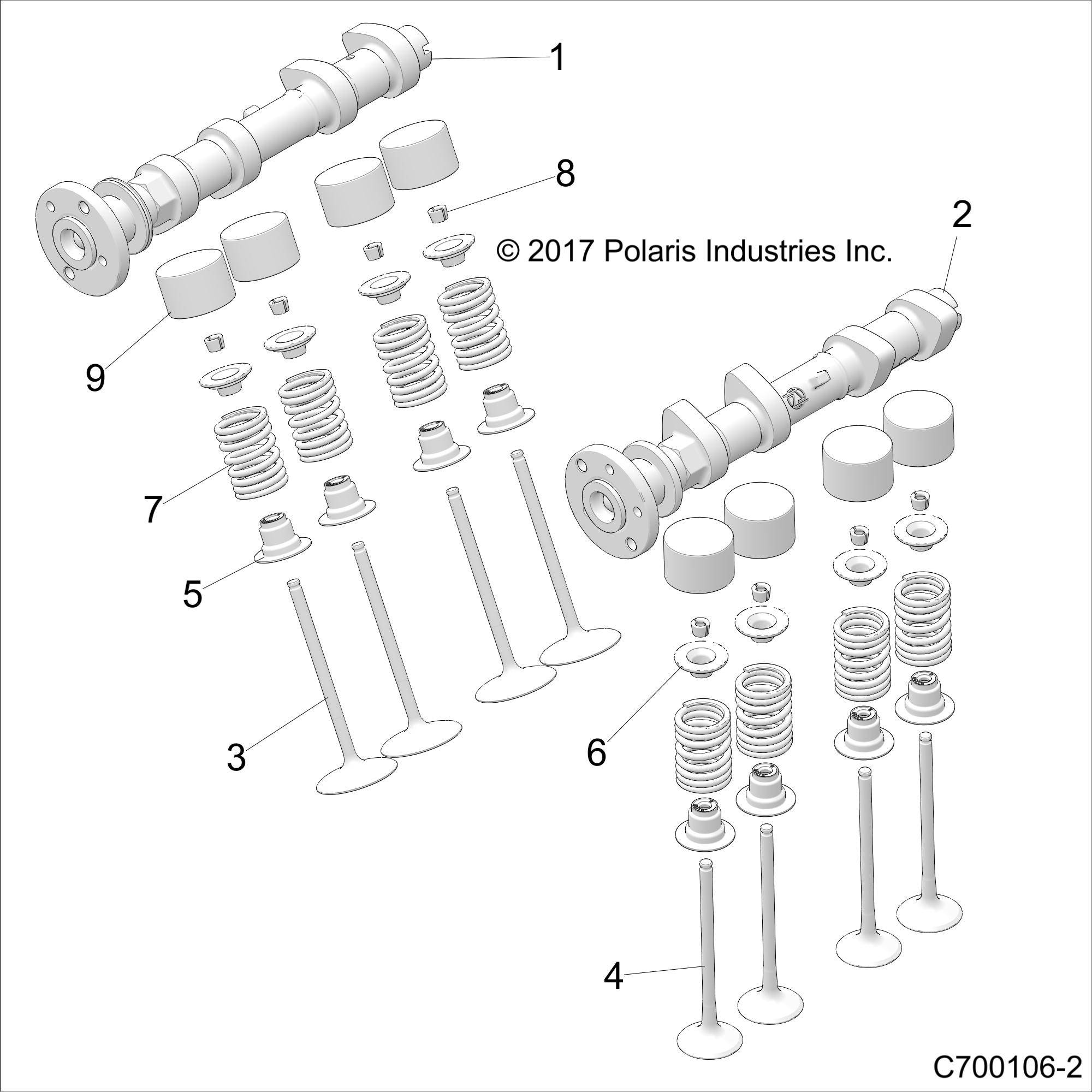 ENGINE, CAM SHAFTS AND VALVES - Z20S1E99NG (C700106-2)