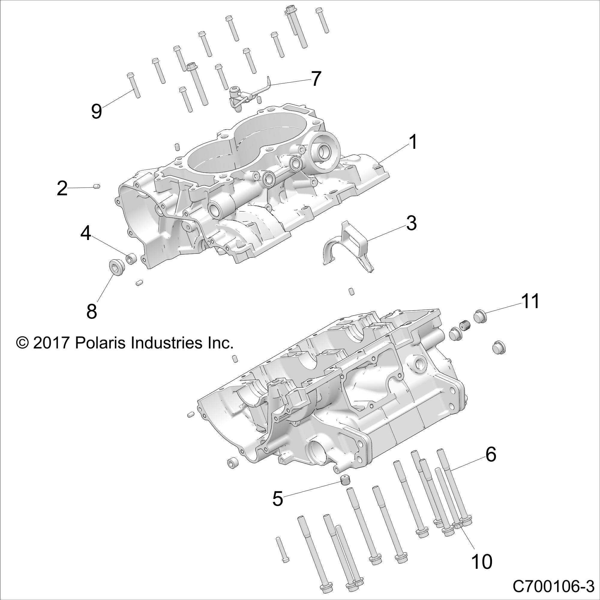 ENGINE, CRANKCASE - Z20S1E99NG (C700106-3)