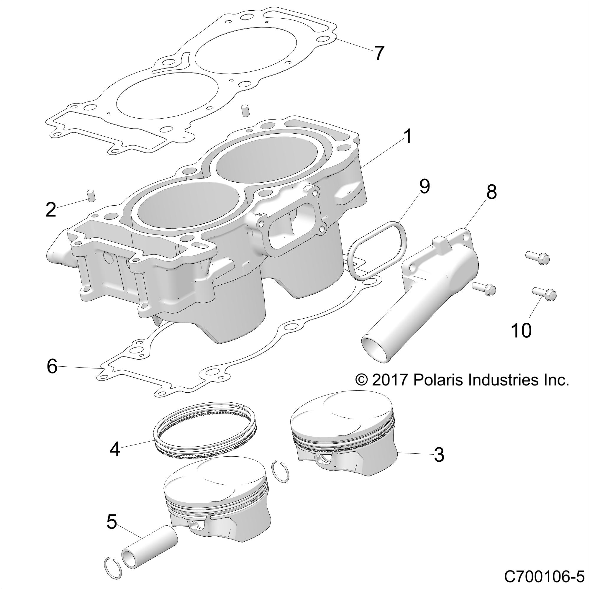 ENGINE, CYLINDER AND PISTON - Z22S1E99AL/BL (C700106-5)