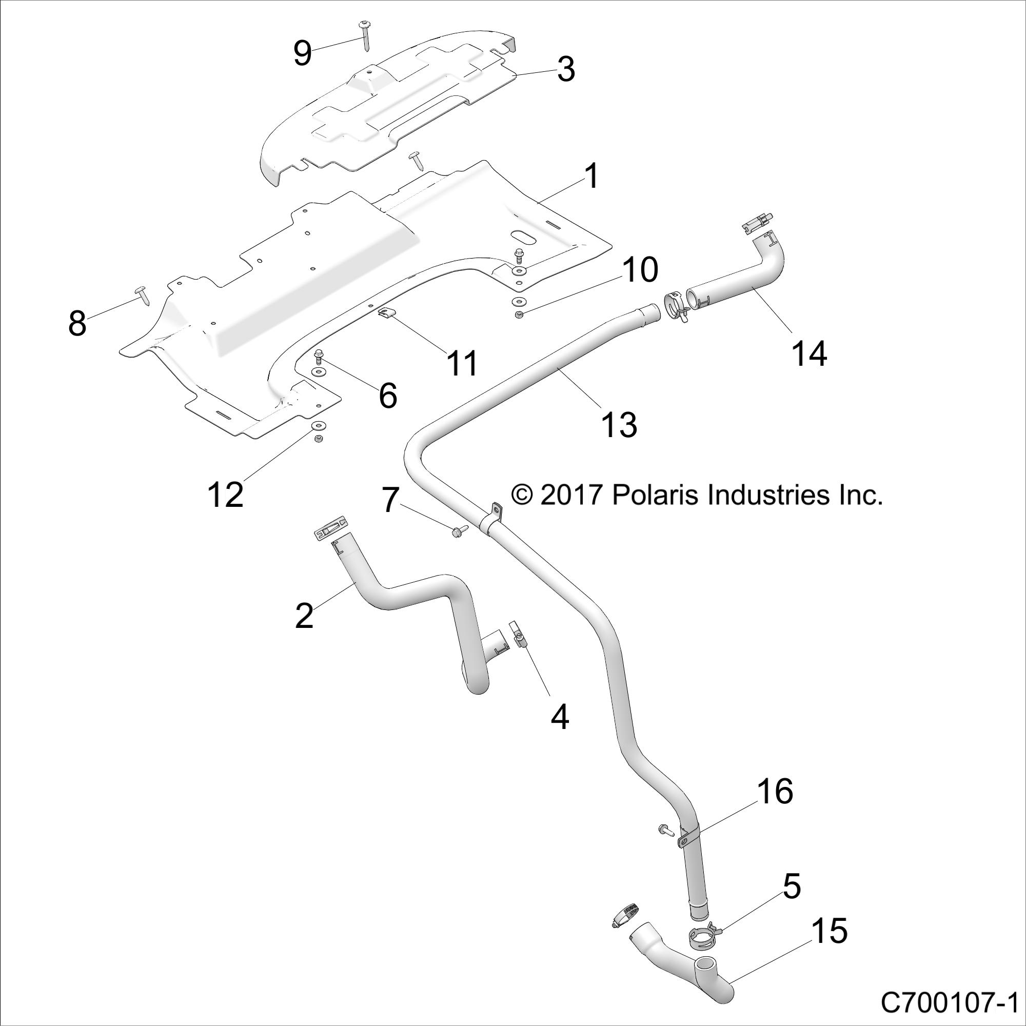 ENGINE, COOLING HOSES AND SHROUDS - Z20S1E99AG/AK/BG/BK (C700107-1)