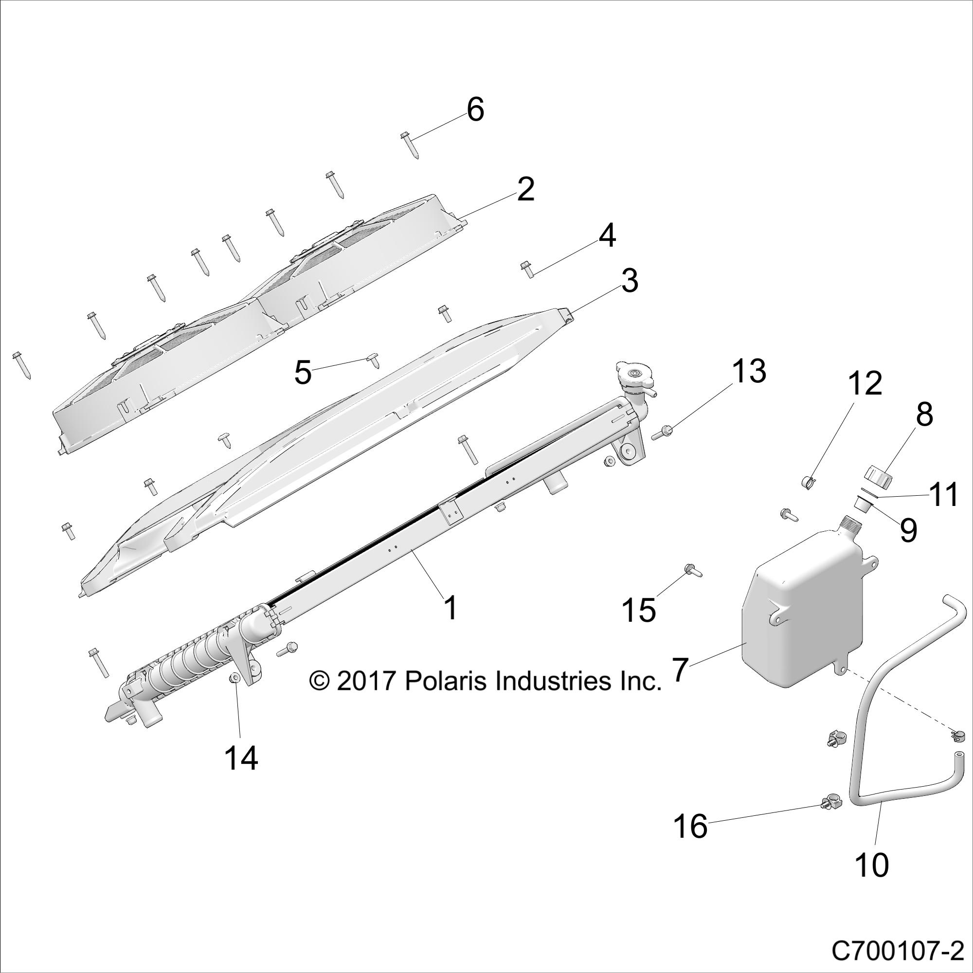 ENGINE, COOLING RADIATOR MOUNTING - Z20S1E99NG (C700107-2)