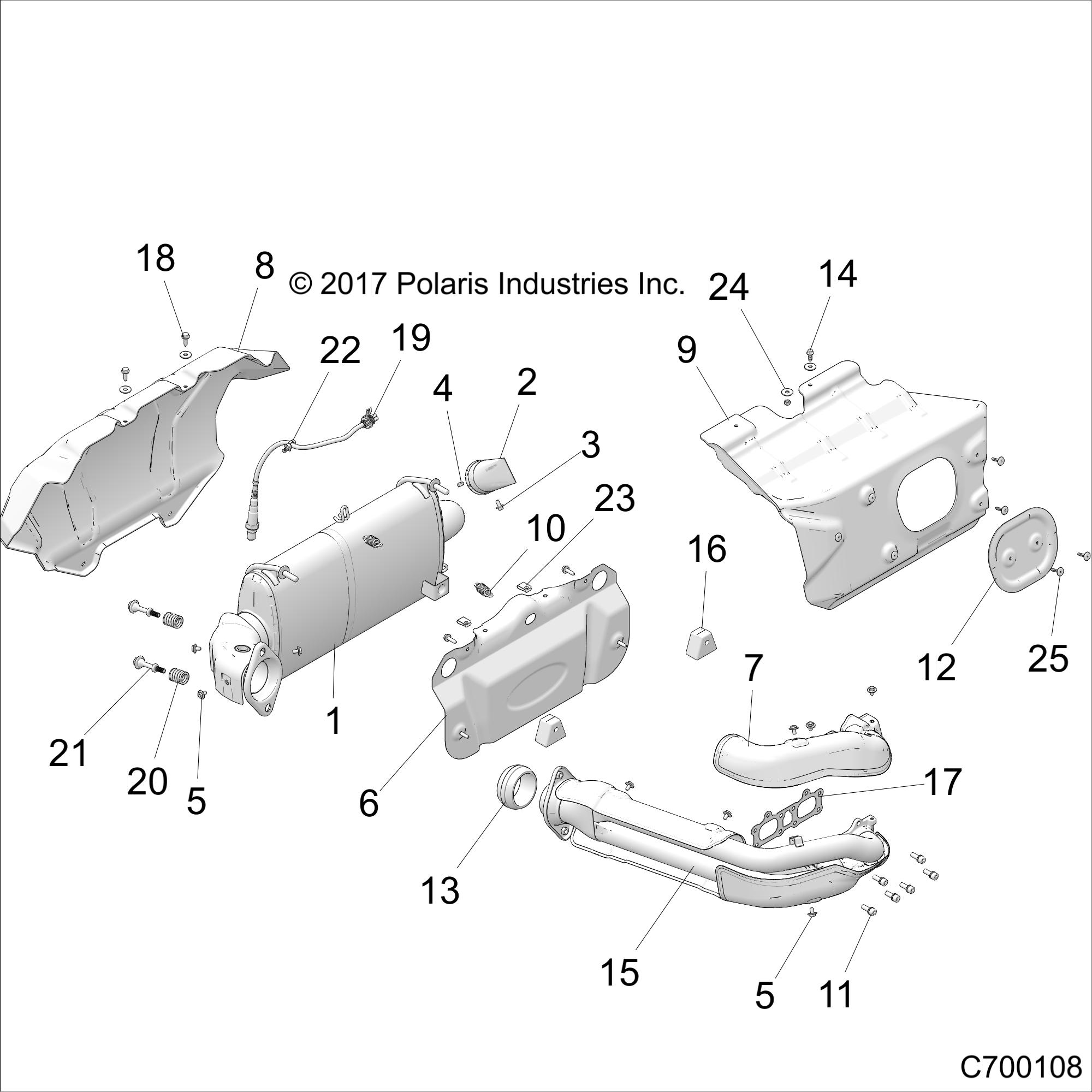 ENGINE, EXHAUST SYSTEM - Z19VGE99AK/AW/BK/BW (C700108)