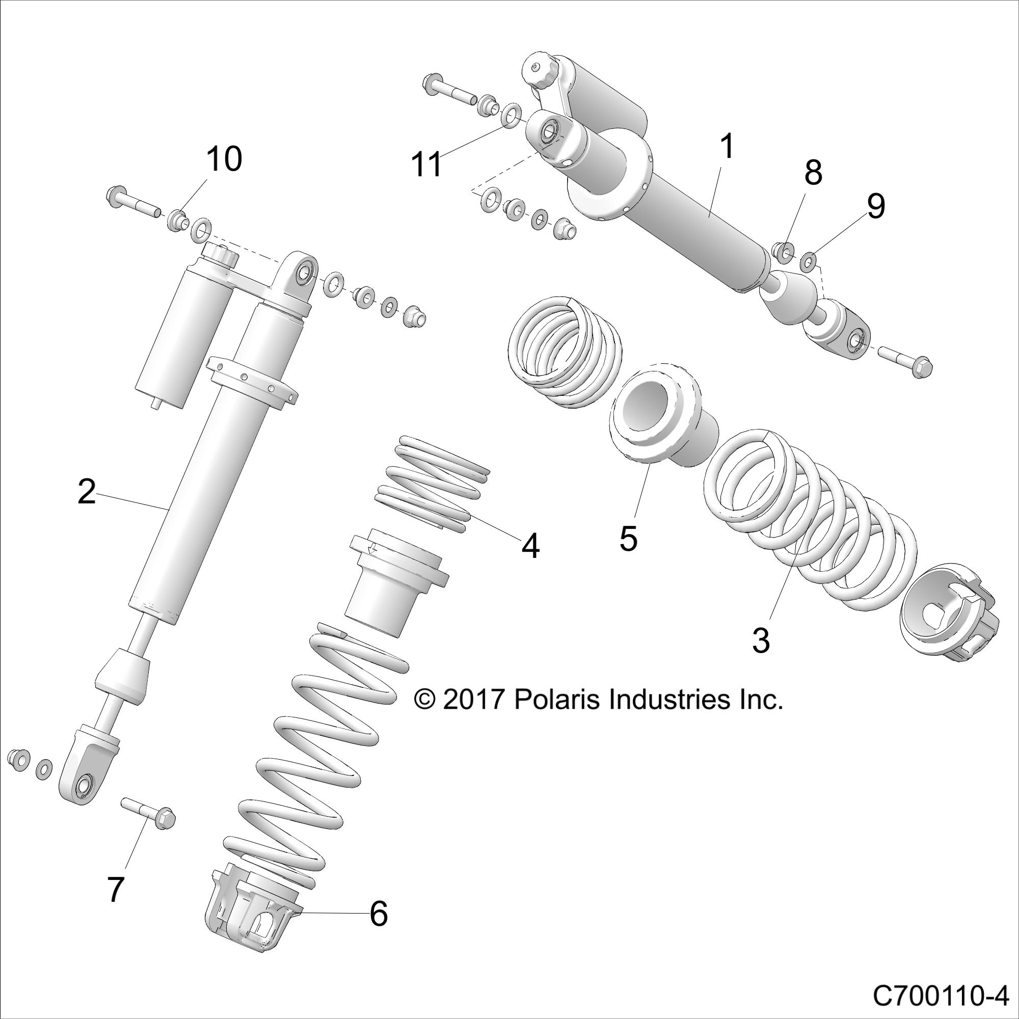 SUSPENSION, FRONT SHOCK MOUNTING - Z21S1E99AR/BR (C700110-4)