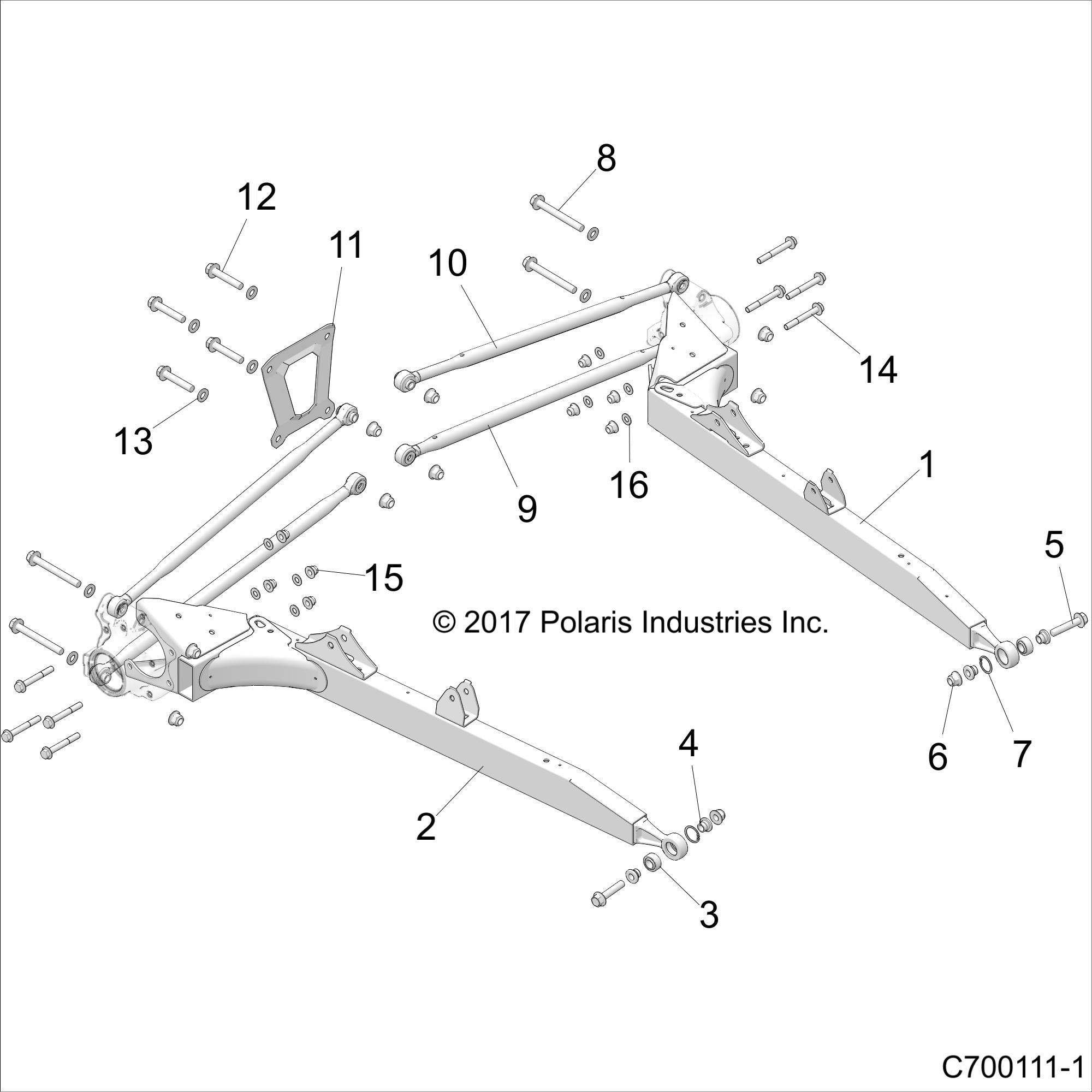 SUSPENSION, REAR CONTROL ARMS - Z22S1E99AL/BL (C700111-1)