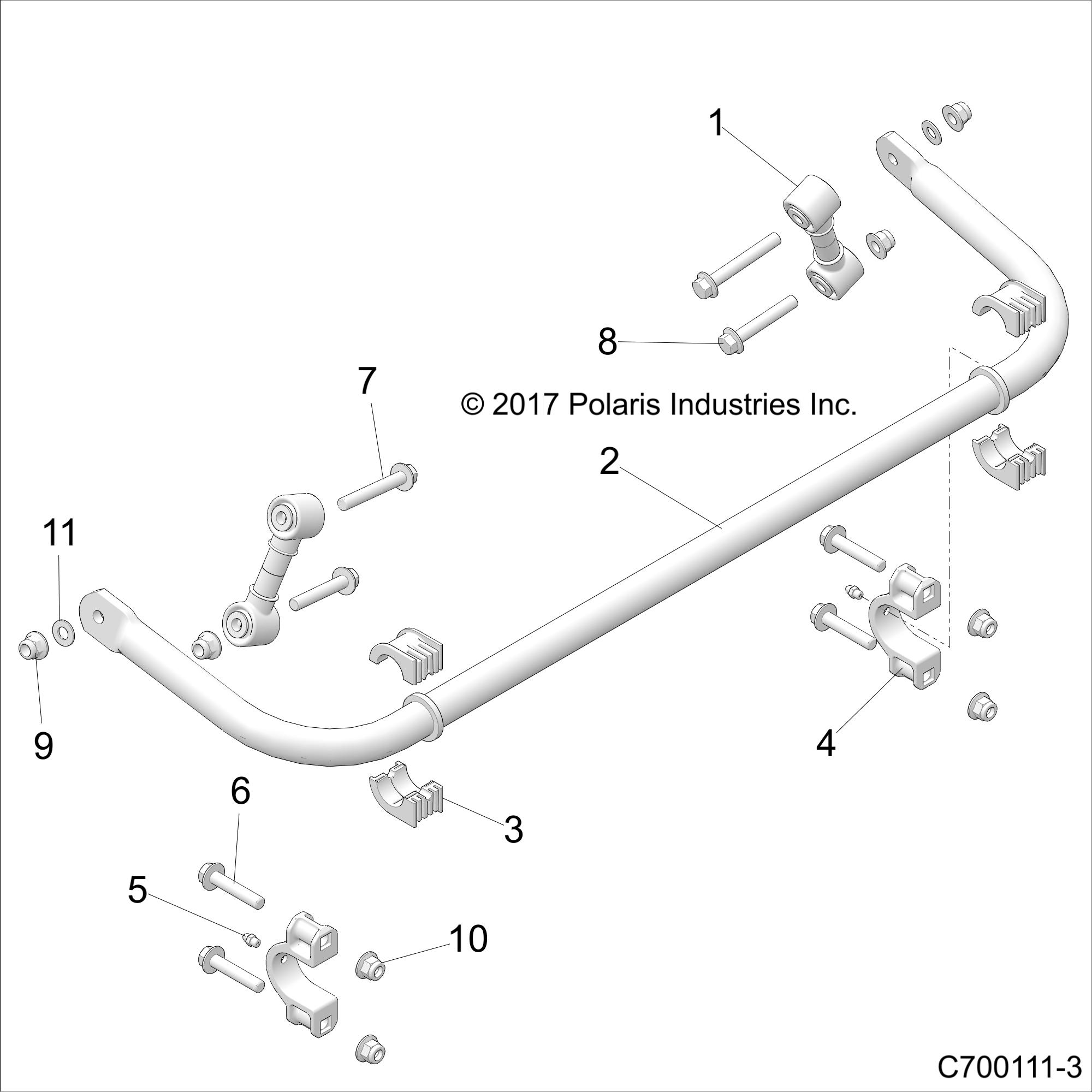 SUSPENSION, REAR STABILIZER BAR - Z18VGE99AK/AW/BK/BW (C700111-3)