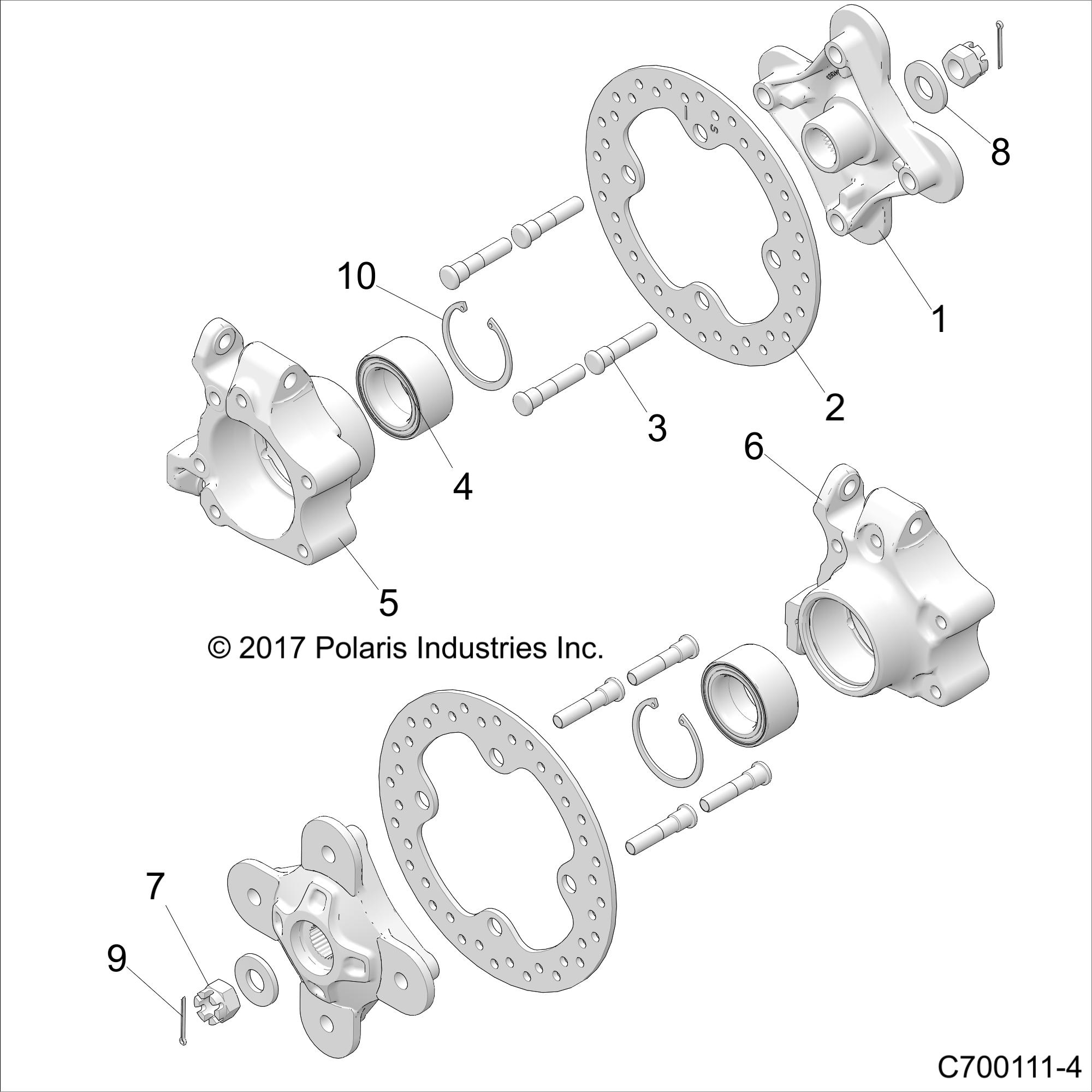 SUSPENSION, REAR CARRIER AND HUB - Z21NAE92AG/BG/AX/BX (C700111-4)