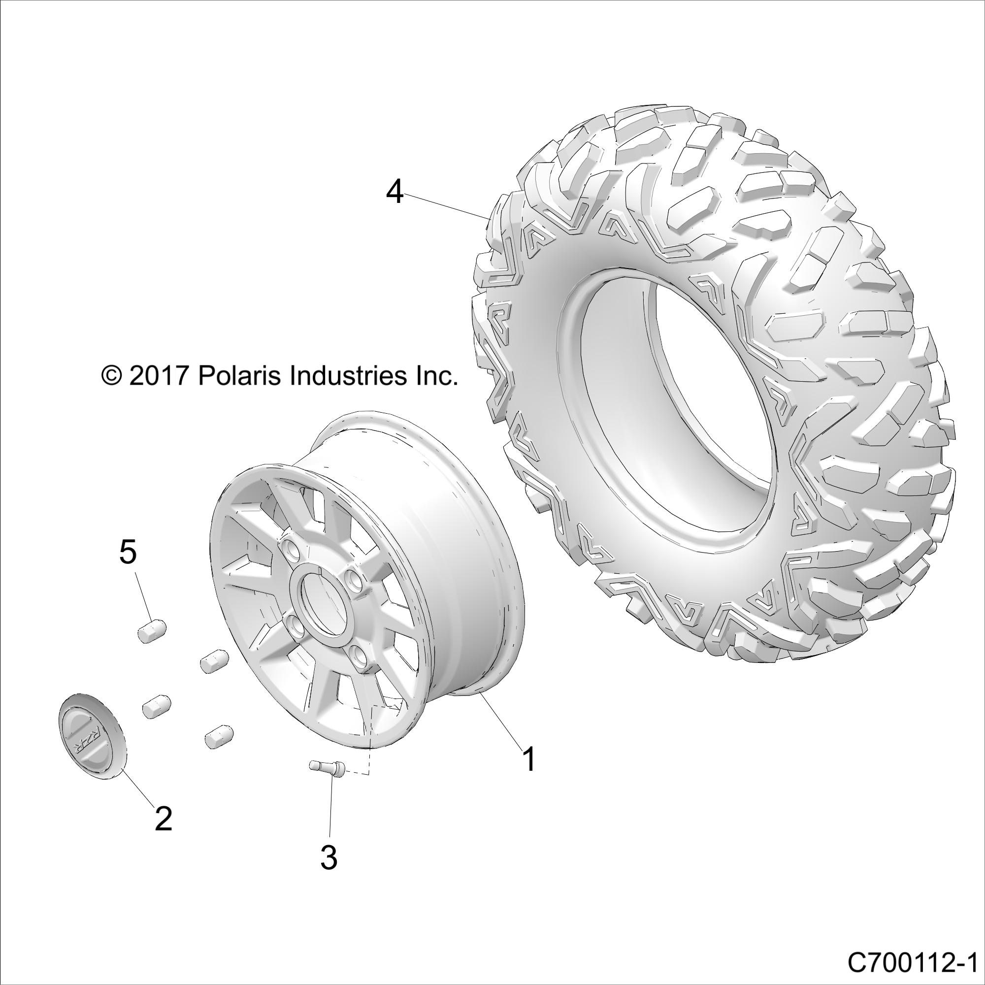 WHEELS, FRONT - Z23N4V99AL/BL/AR/BR (C700112-1)