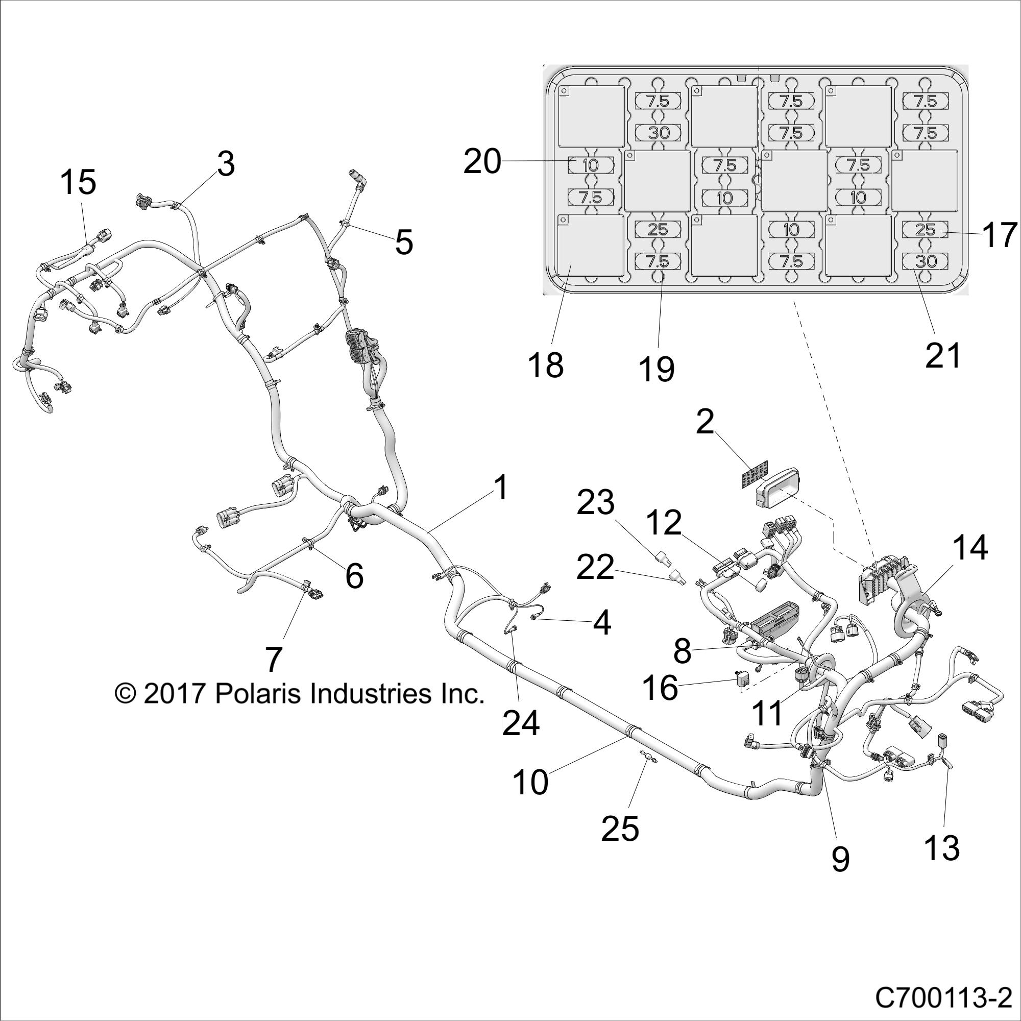 ELECTRICAL, CHASSIS WIRE HARNESS - Z18VFL92BK (C700113-2)