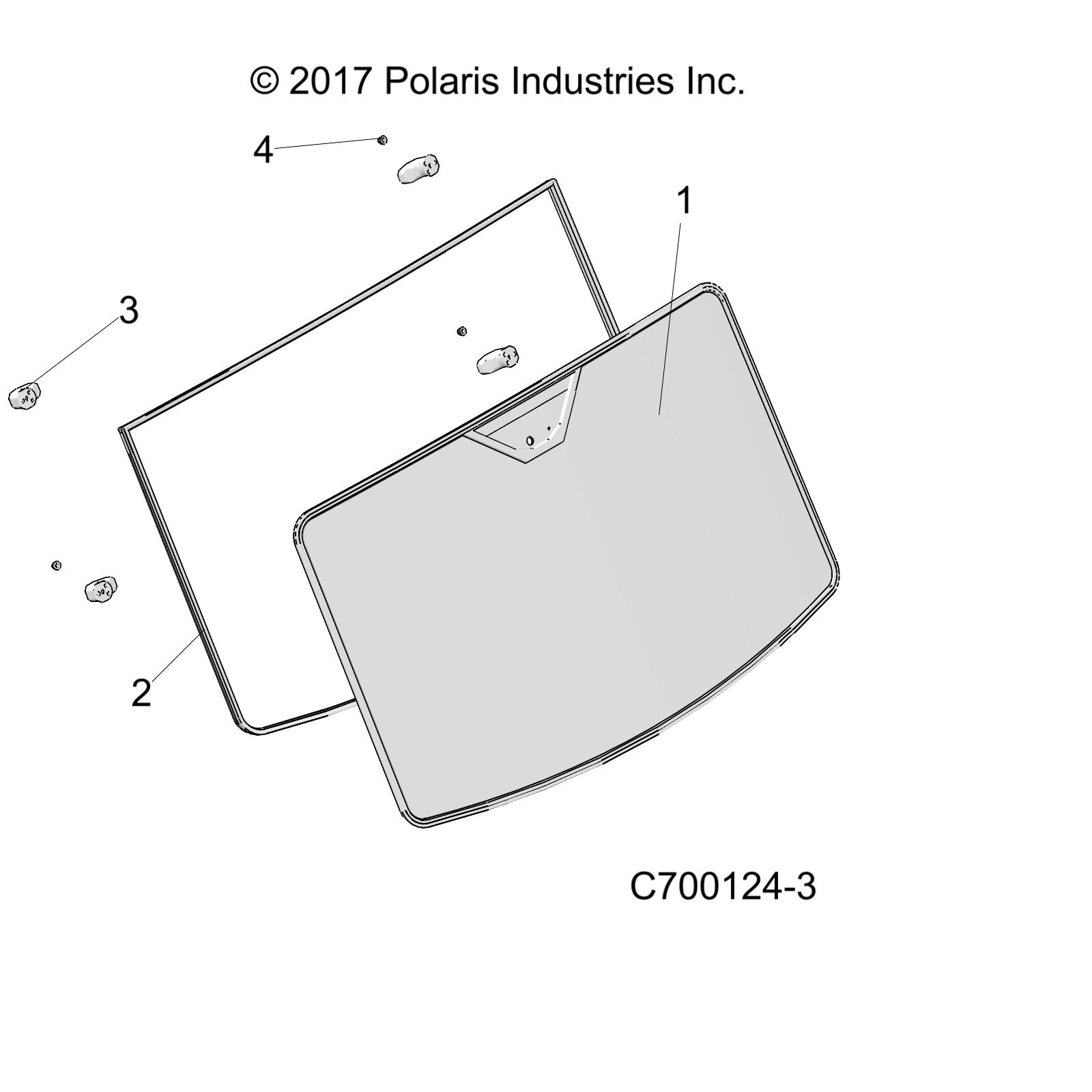 BODY, WINDSHIELD FIXED - R18RRU99AS/BS (C700124-3)